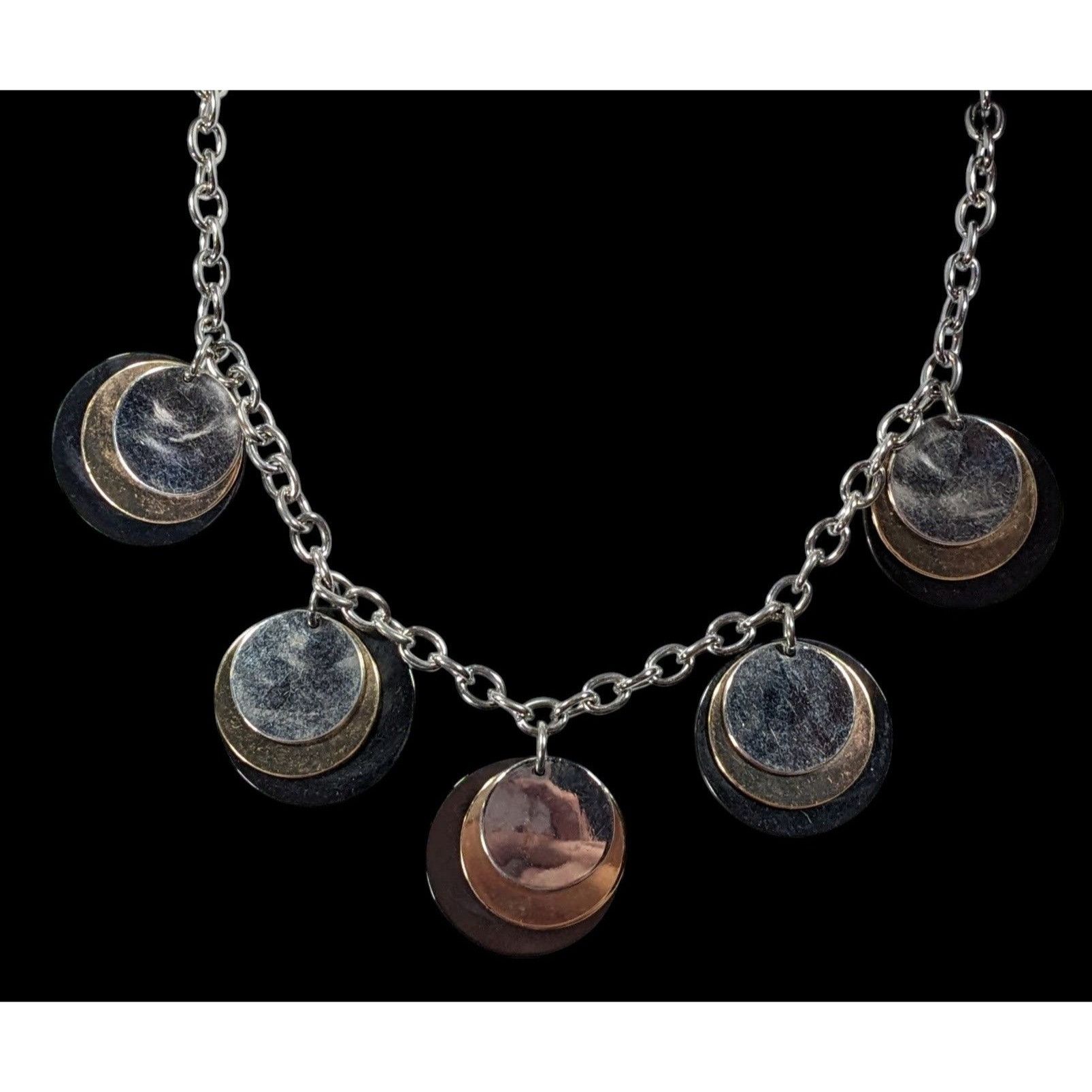 Alfani Alfani Elegant Modern Metallic Stacked Medallion Charm Neckl Size ONE SIZE - 3 Thumbnail