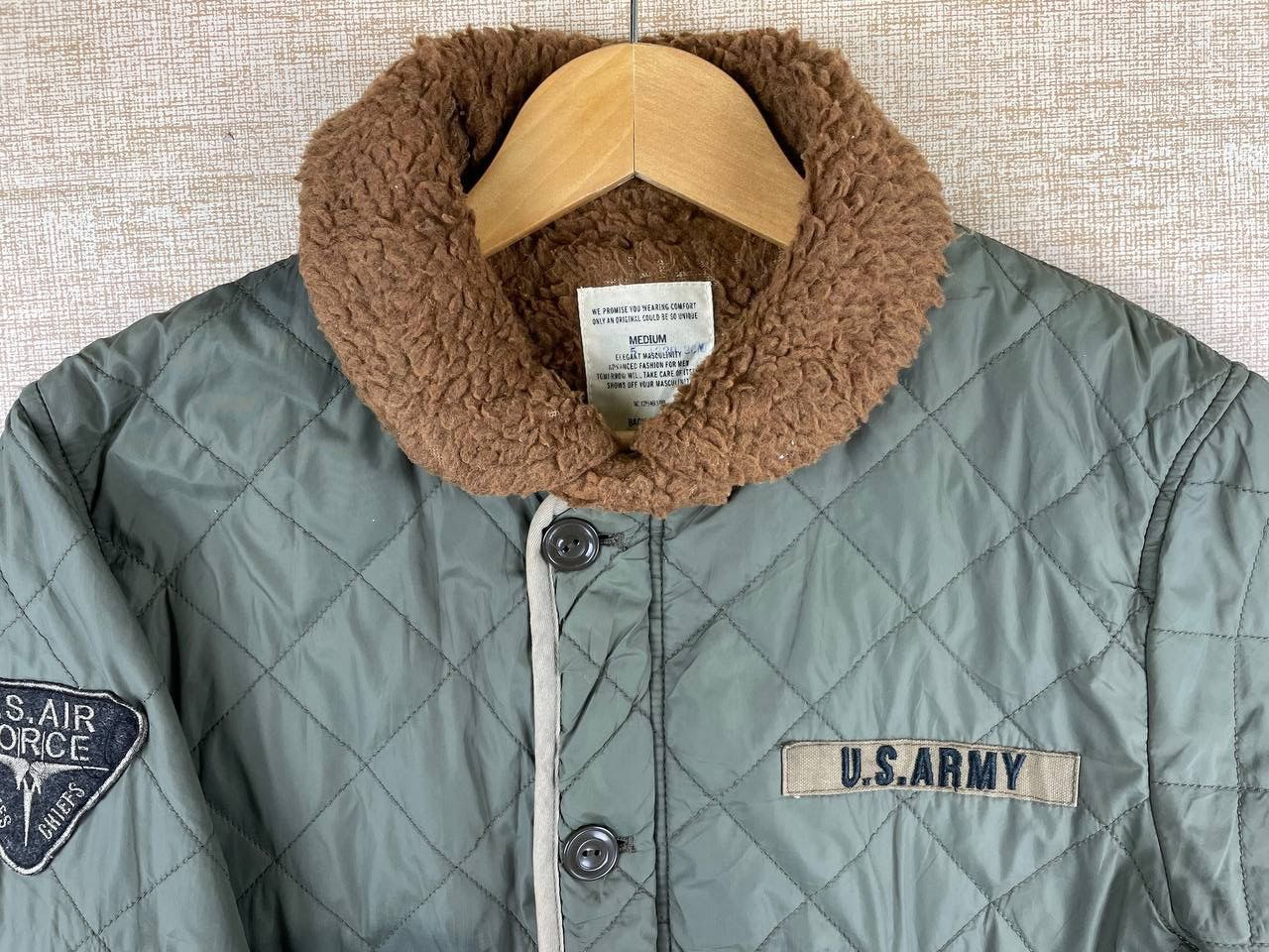 Vintage Vintage Back Number US Air Force Quilted Button Jacket Size US M / EU 48-50 / 2 - 13 Thumbnail