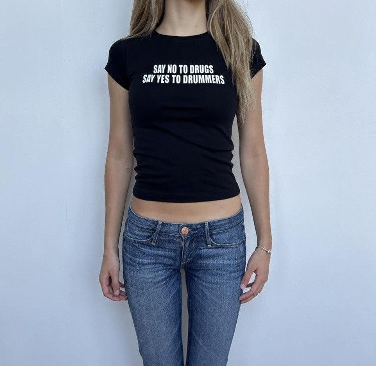 Other Women's Black Graphic Y2k T-shirt Size S / US 4 / IT 40 - 3 Thumbnail