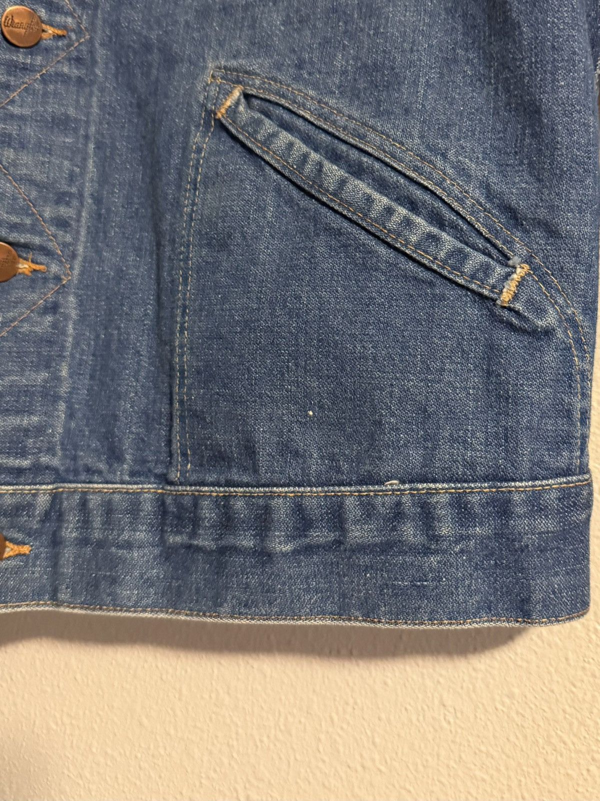 Wrangler vtg 70s 80s blue denim jacket fits small-medium Size US S / EU 44-46 / 1 - 5 Thumbnail