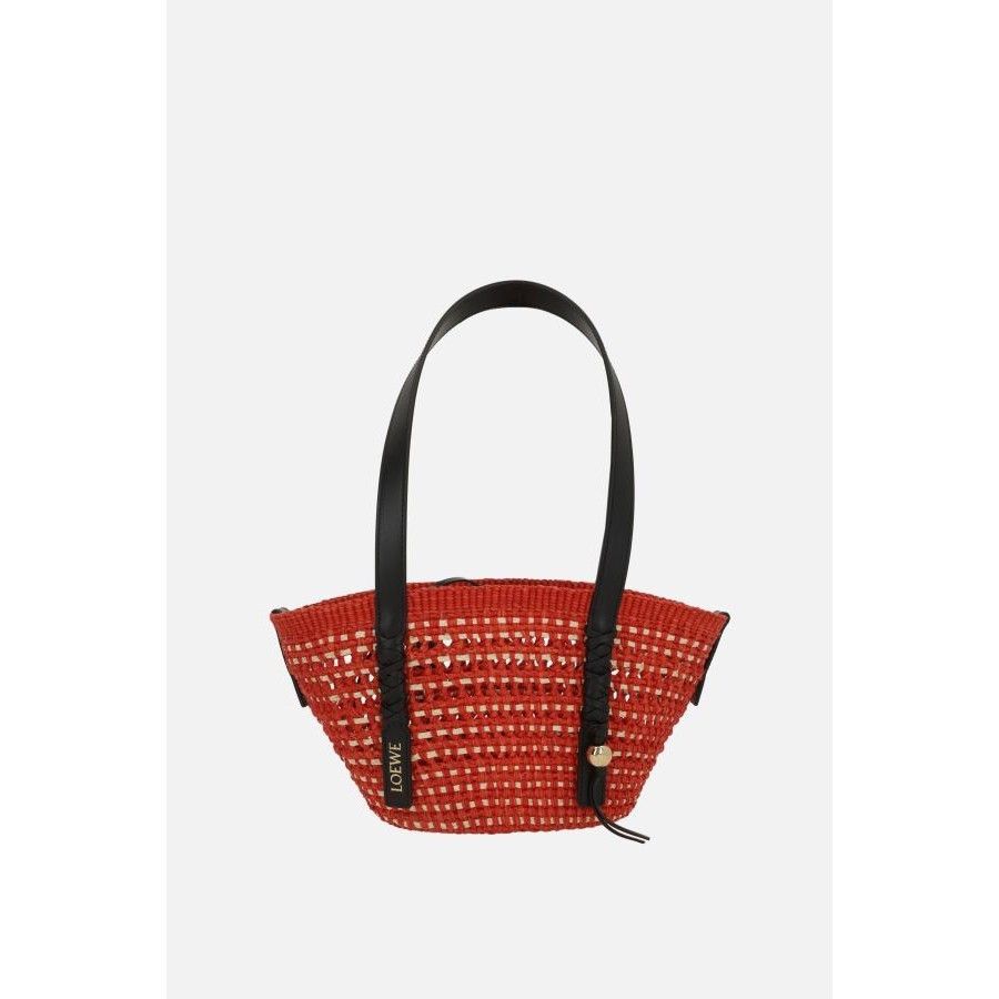Loewe LOEWE $1500 Red/Natural Braid Small Basket Bag New & Authent Size ONE SIZE - 1 Thumbnail