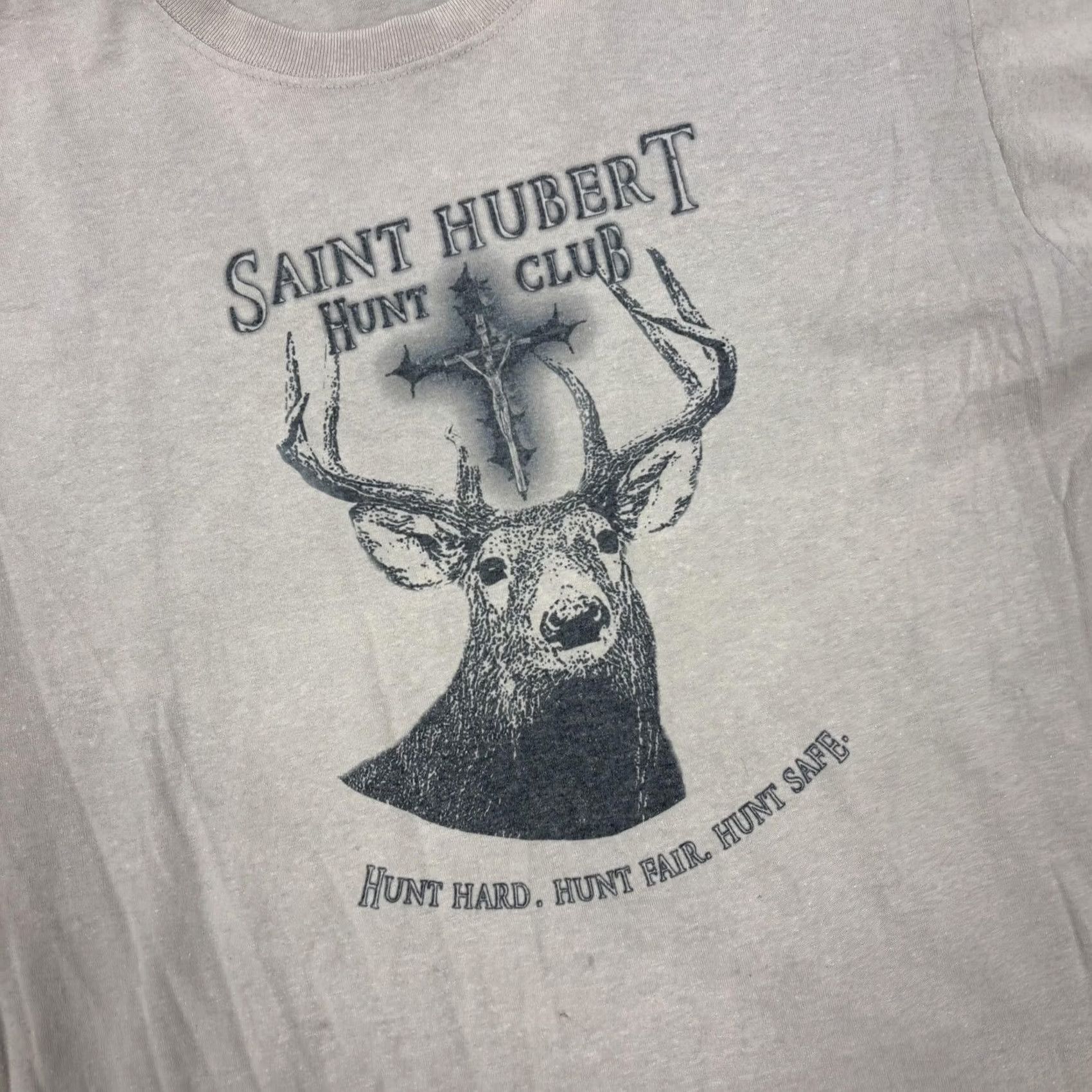 Vintage Saint Hubert Hunt Club Shirt Mens Large Brown Deer Hunting Tee Shirt Size US L / EU 52-54 / 3 - 2 Thumbnail