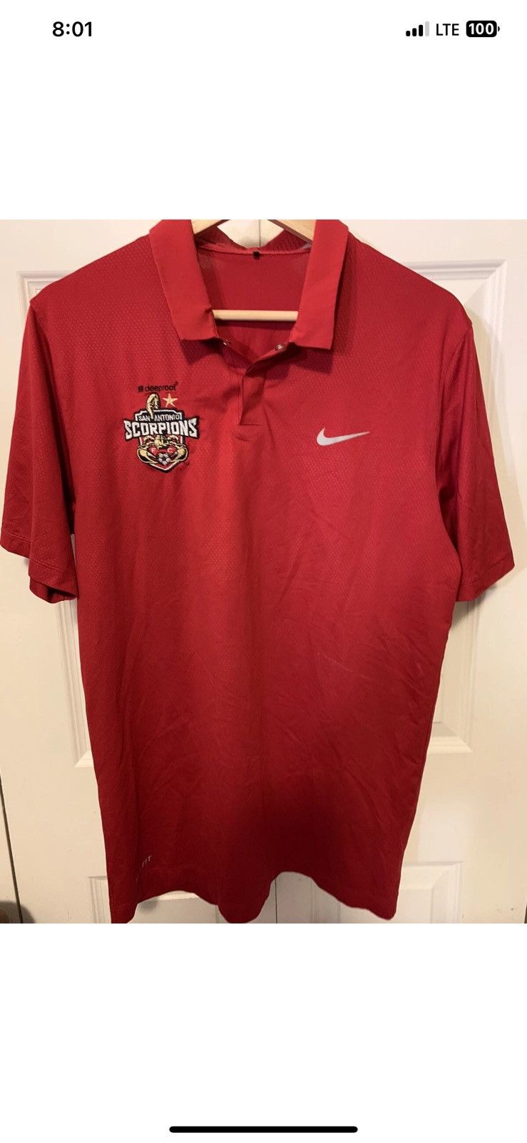 Nike × Tiger Woods Nike mens sz s polo red San Antonio Scorpions tiger woods Size US S / EU 44-46 / 1 - 4 Thumbnail
