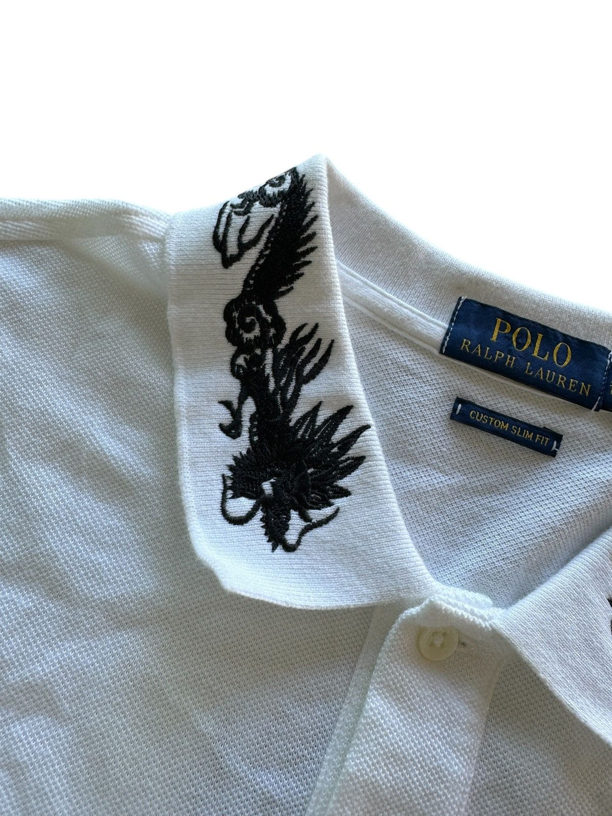 Polo Ralph Lauren Dragon Embroidered Polo Ralph Lauren Custom Fit Polo Size US XXL / EU 58 / 5 - 6 Thumbnail