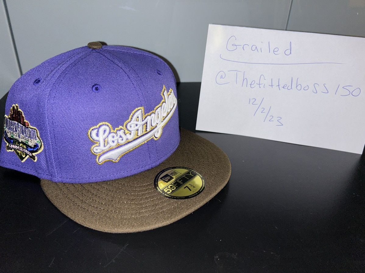 image of Hat Club Los Angeles Dodger Kobe Size 73/4 in Purple, Men's