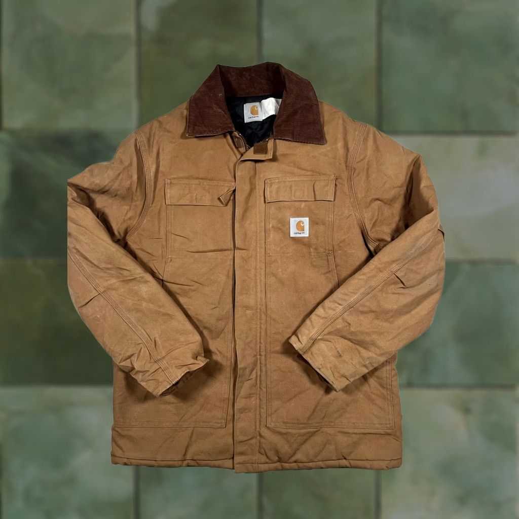 Carhartt VINTAGE Carhartt Coat Mens Brown Canvas Quilted Insulated Workwear USA Read Size US S / EU 44-46 / 1 - 1 Thumbnail
