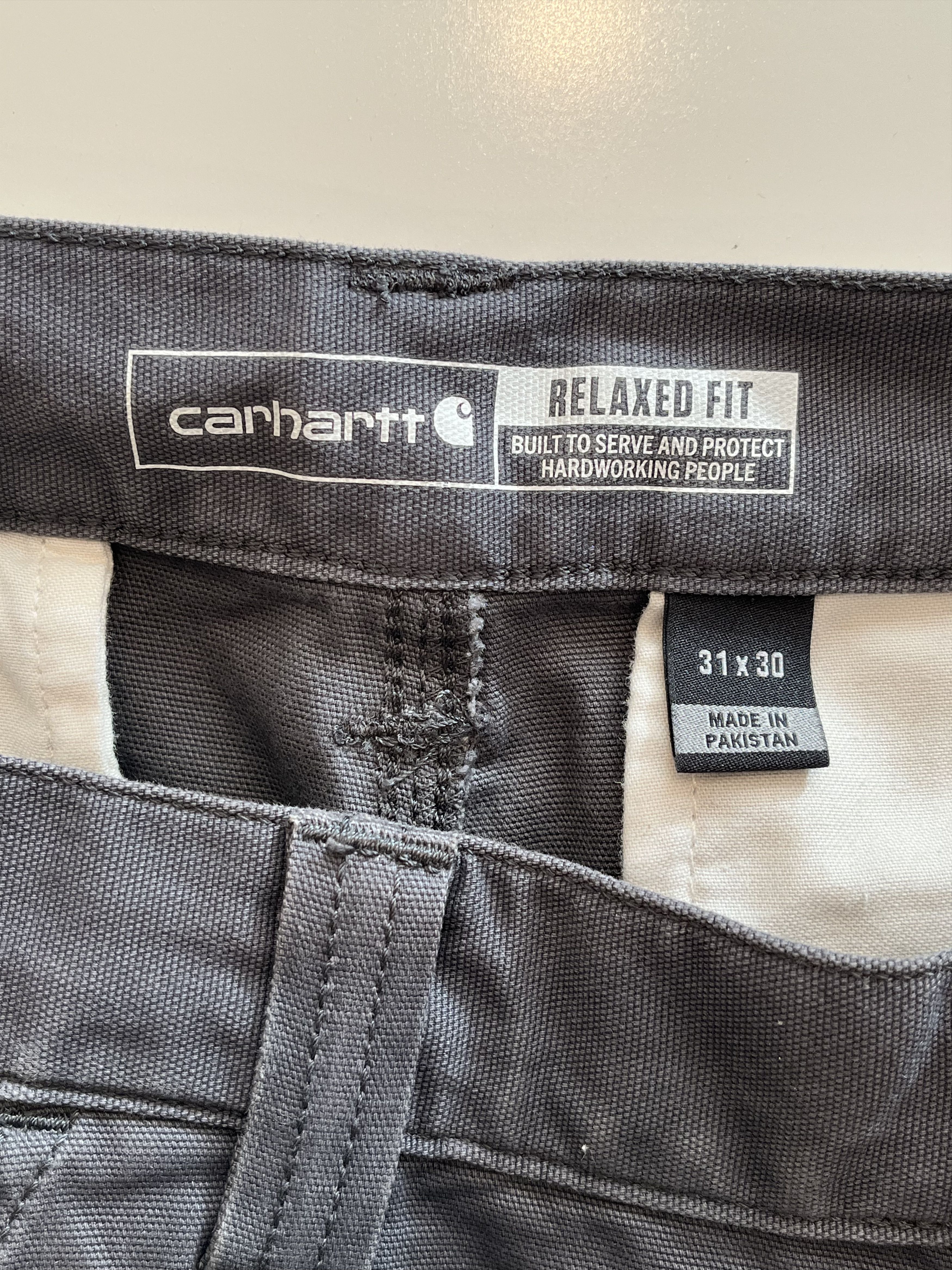 Carhartt Relaxed Fit Gray Cargo Pant Size US 31 - 3 Thumbnail