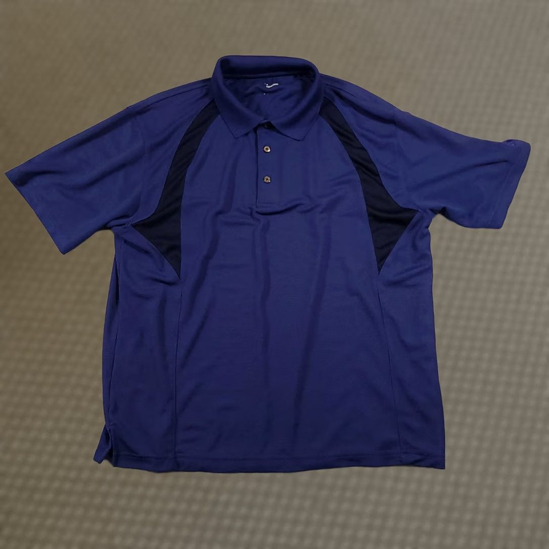 Vintage Grand Slam Polo Shirt Mens Large Golf Tennis Classic Blue Polo Short Sleeve Moisture Wicking Breathable Performance Size US L / EU 52-54 / 3 - 1 Thumbnail