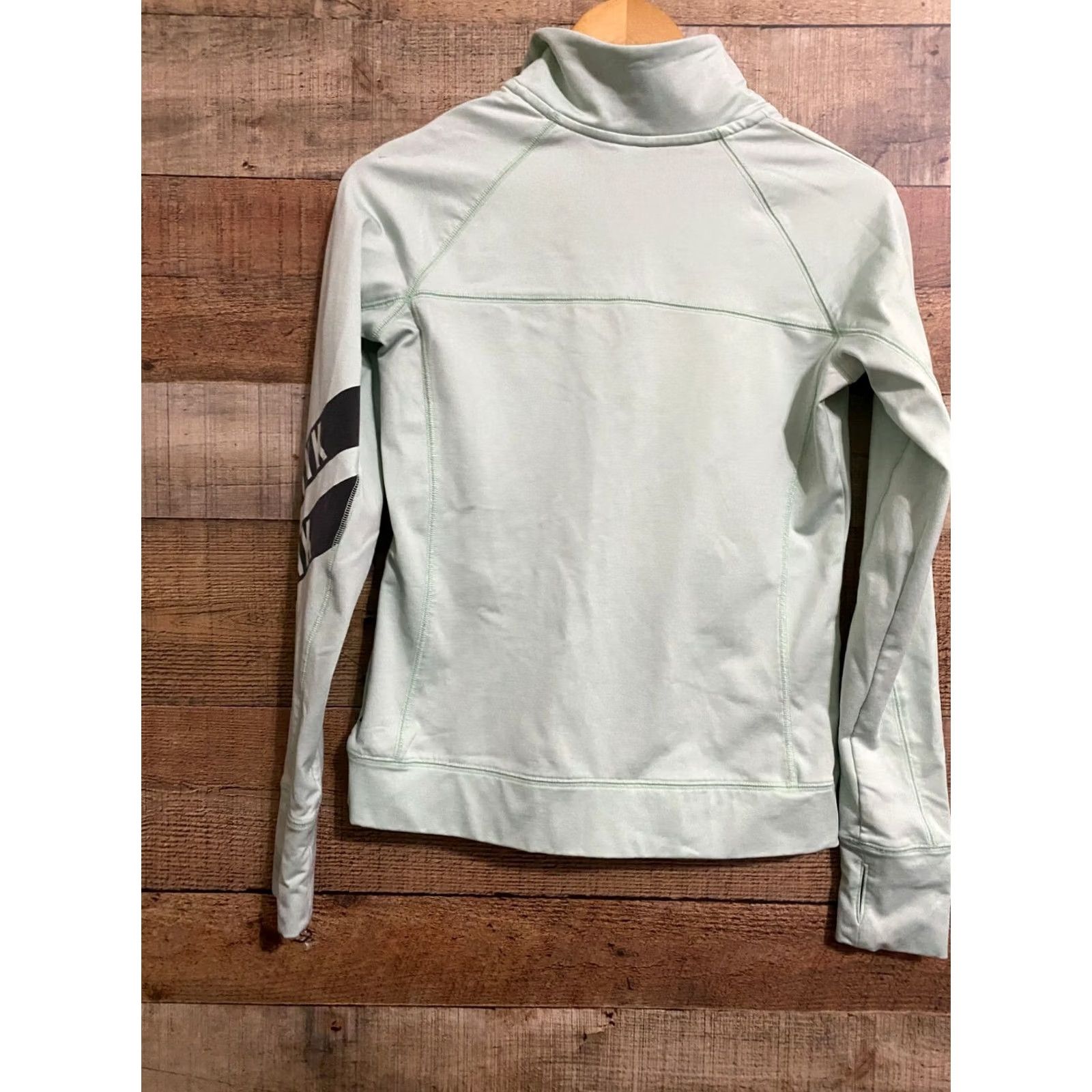 Victoria's Secret Victoria's Secret PINK Women's 1/4 Zip Pullover Sweatshirt Small Light Green Size S / US 4 / IT 40 - 3 Thumbnail