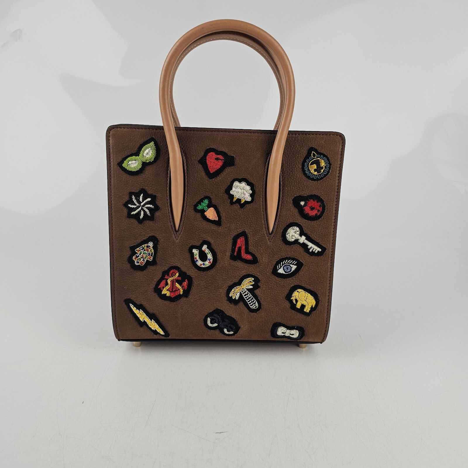CHRISTIAN LOUBOUTIN Paloma Brown Bag New