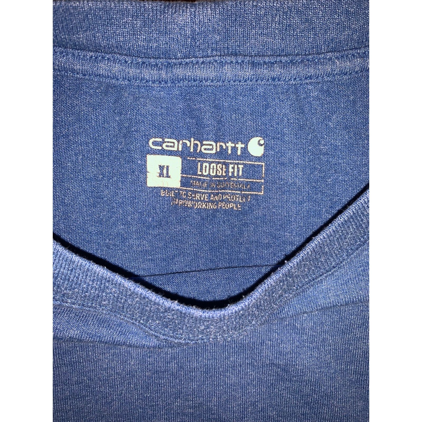 Carhartt Carhartt K87 Men's XL Loose Fit Heavyweight Pocket Tee Blue Size US XL / EU 56 / 4 - 3 Thumbnail
