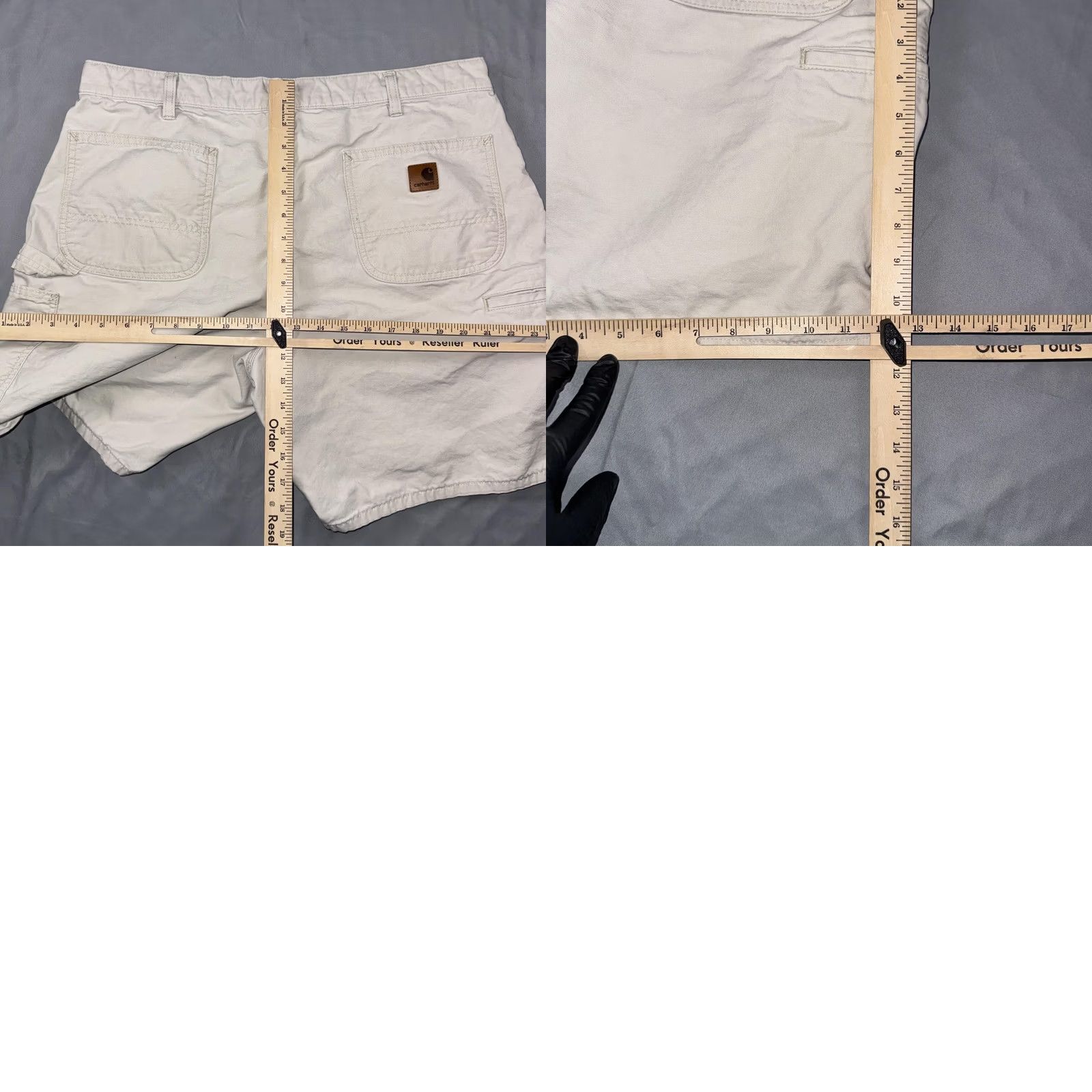Carhartt Carhartt Shorts Mens 42 White Canvas Relaxed Fit Cargo Workwear Utility Pockets Size US 42 / EU 58 - 8 Thumbnail