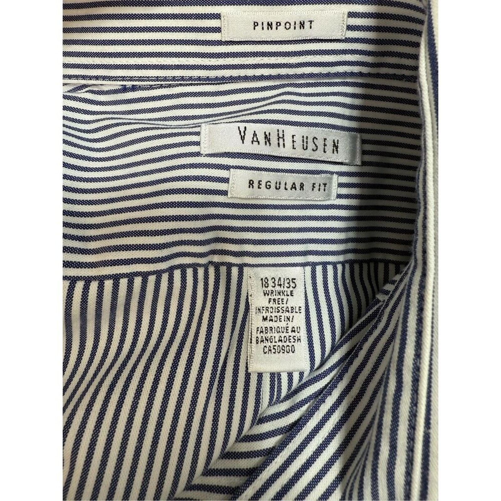 Van Heusen Van Heusen Men’s Shirt sz 18 34/35 #F918 Size US XXL / EU 58 / 5 - 6 Thumbnail