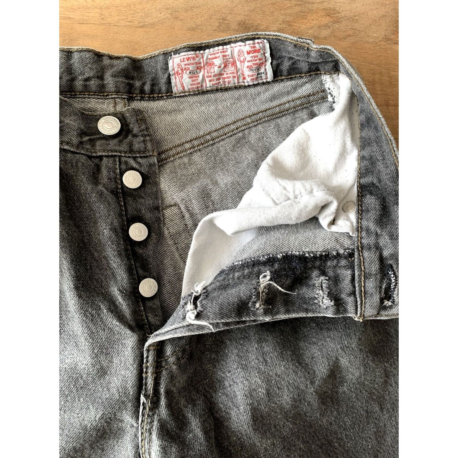 Levi's VINTAGE Levi's 901 Jeans Womens 29x32 High Rise Dark Denim USA 80s 90s City Hipster Logo Retro Straight Womens Size 29" - 3 Thumbnail