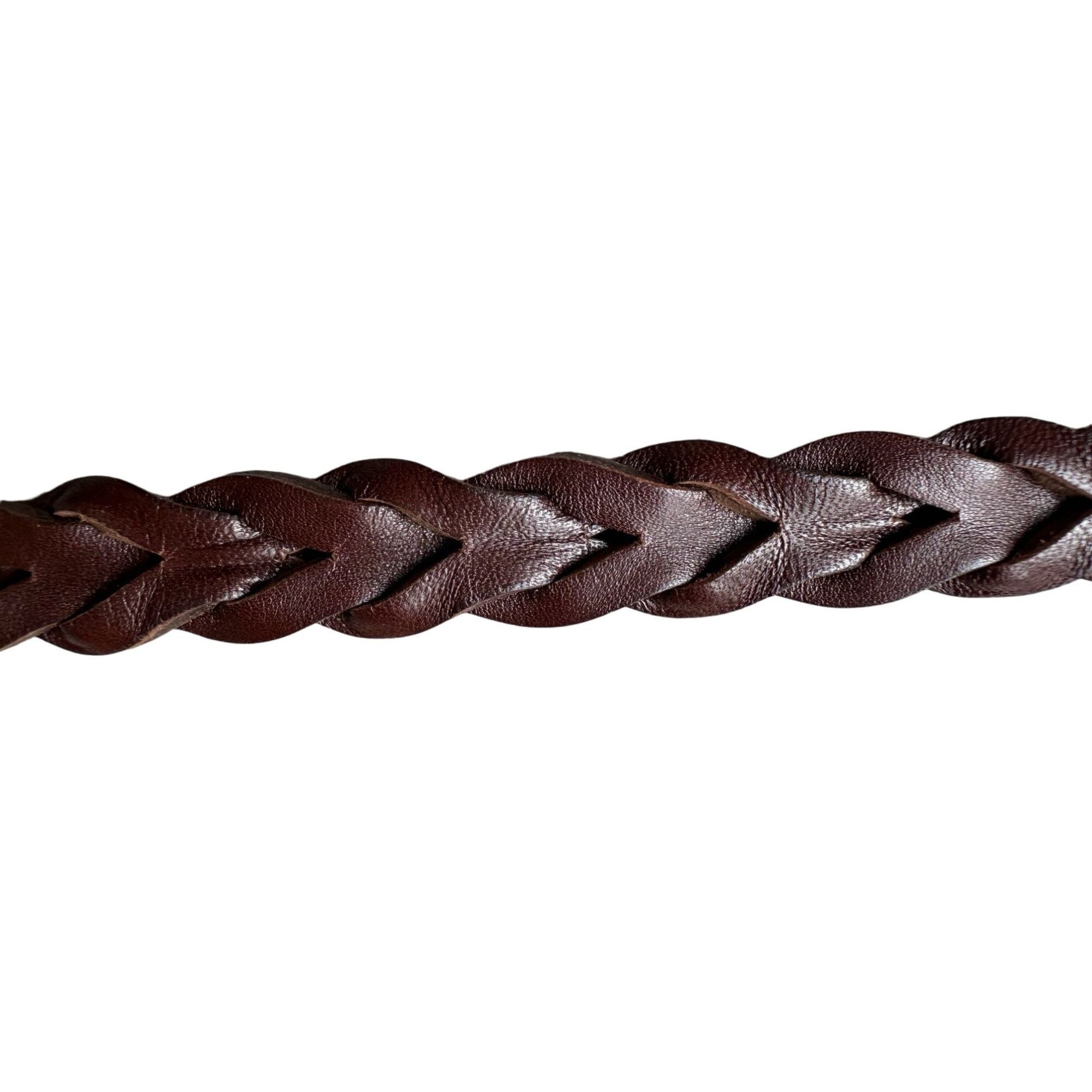 Gucci GUCCI Brown Braided Leather Belt with Caribiner Style Clasps Size ONE SIZE - 5 Thumbnail