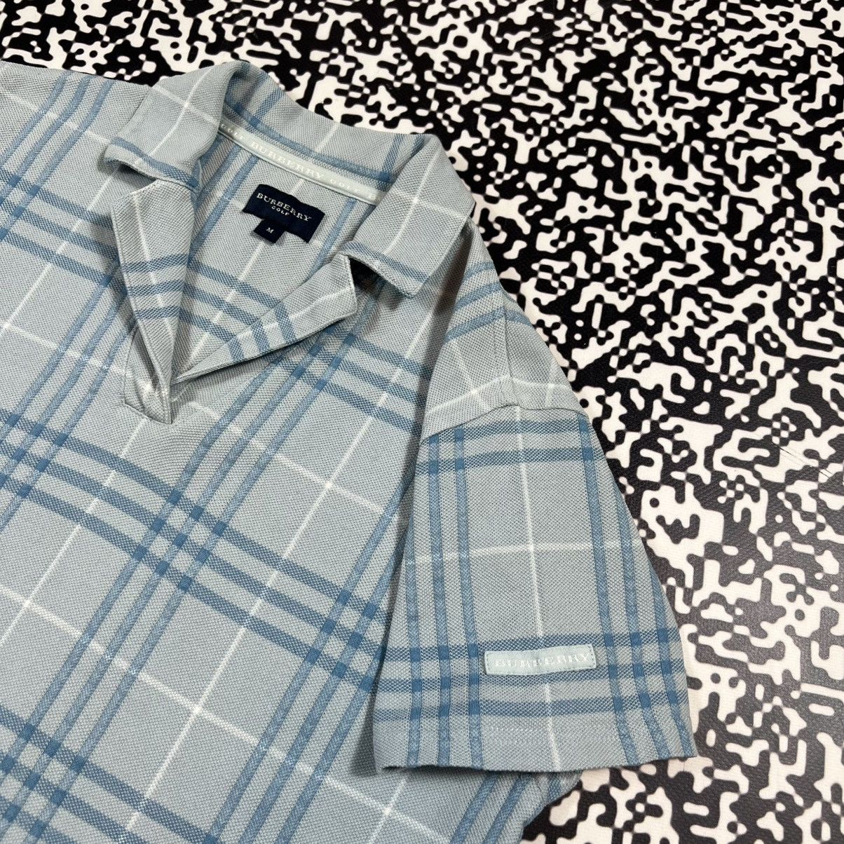 Burberry Vintage Y2K Burberry Golf Blue Nova Check Luxury T-shirt Size M / US 6-8 / IT 42-44 - 9 Thumbnail