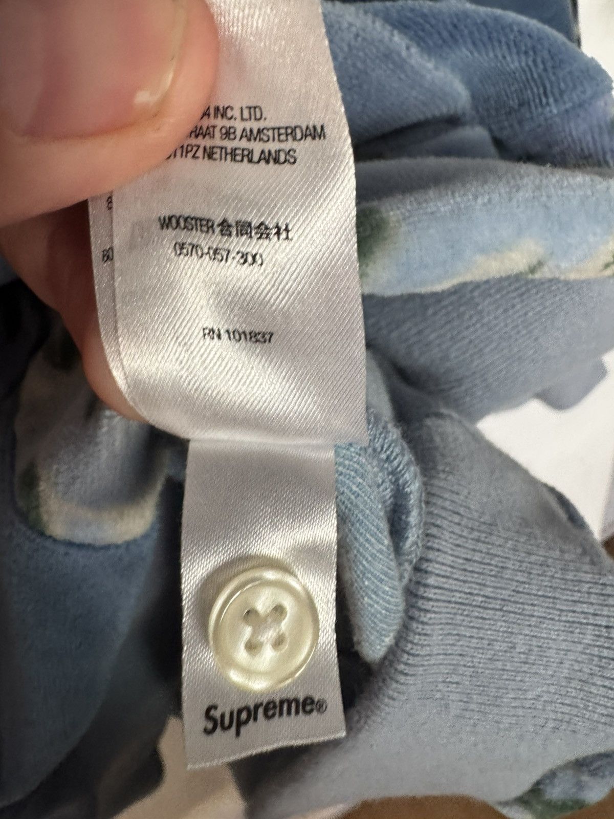 Supreme Patchwork Floral Longsleeve velour polo Size US M / EU 48-50 / 2 - 6 Thumbnail