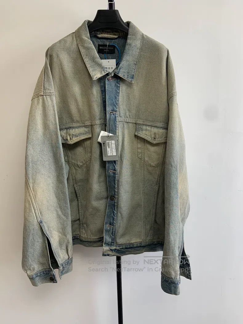 Balenciaga Balenciaga Distressed Patchwork Single Breasted Denim Jack Size US XL / EU 56 / 4 - 1 Thumbnail