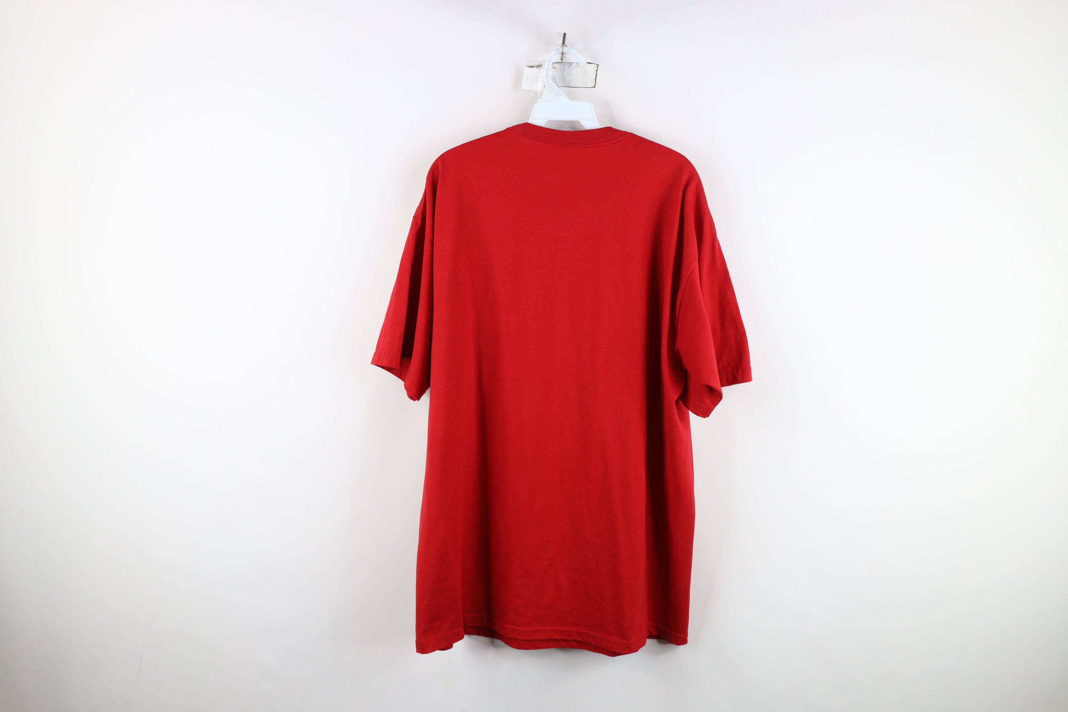 Vintage Vintage 90s Streetwear Heavyweight Short Sleeve T-Shirt Red Size US XL / EU 56 / 4 - 9 Thumbnail