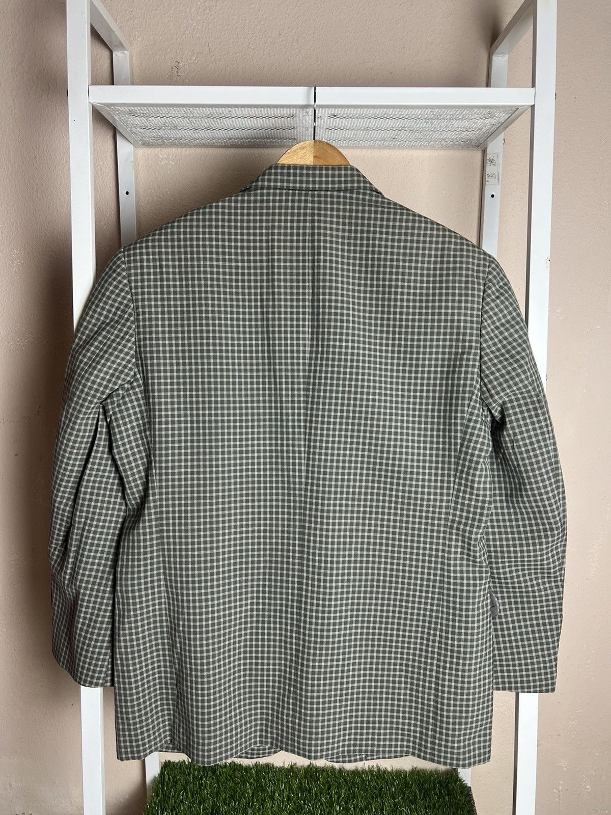 Yves Saint Laurent Vintage Yves Saint Laurent Checkered Blazzer Size 36S - 9 Thumbnail