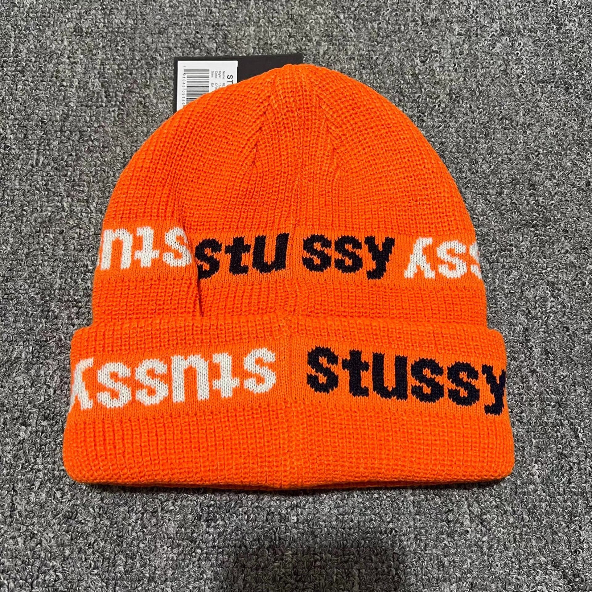 Stussy Stussy All-Over Logo Knitted Beanie Q7 Size ONE SIZE - 8 Thumbnail
