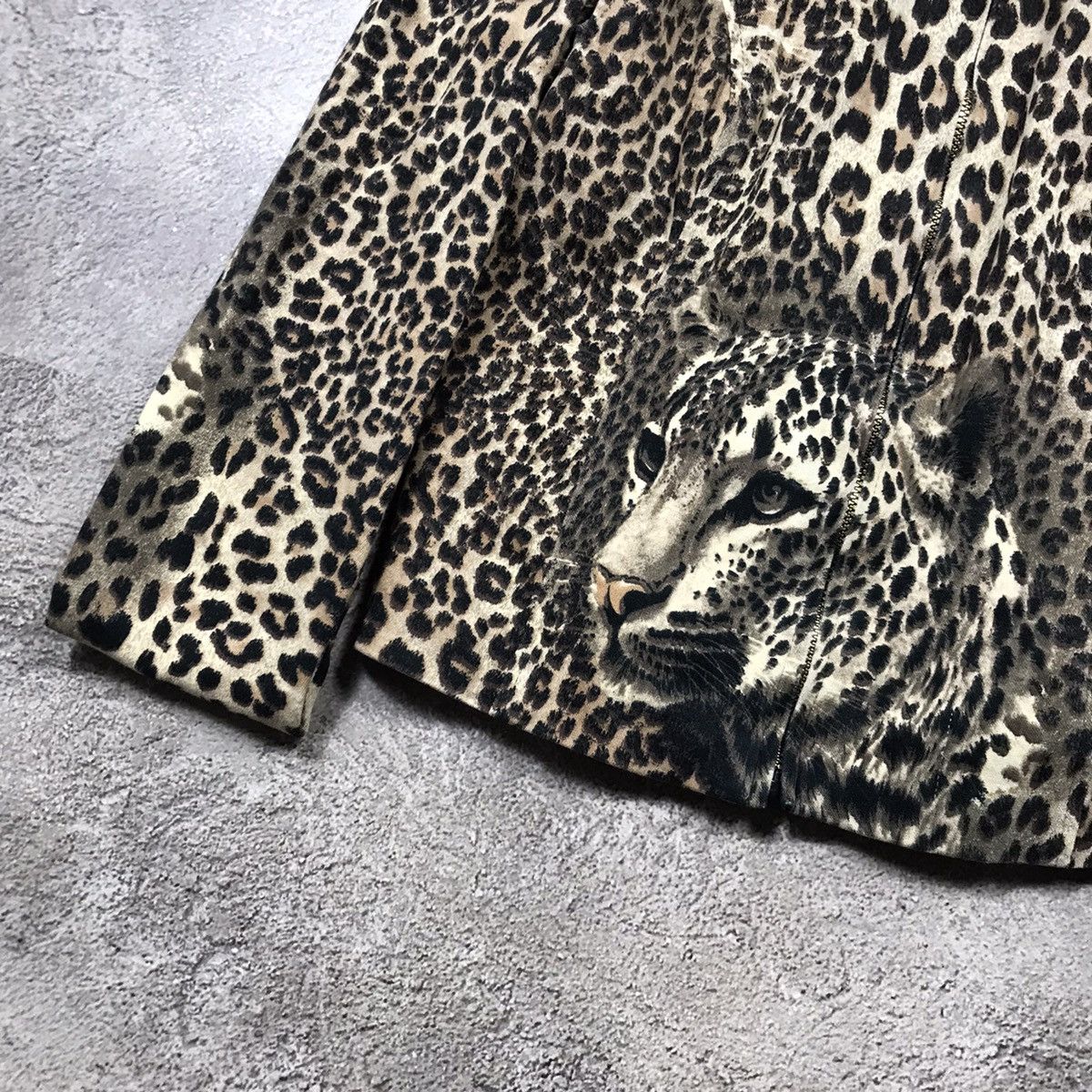 Vintage Vintage 90s Leopard Face Print Jacket Y2K Japanese Art M Size M / US 6-8 / IT 42-44 - 4 Thumbnail