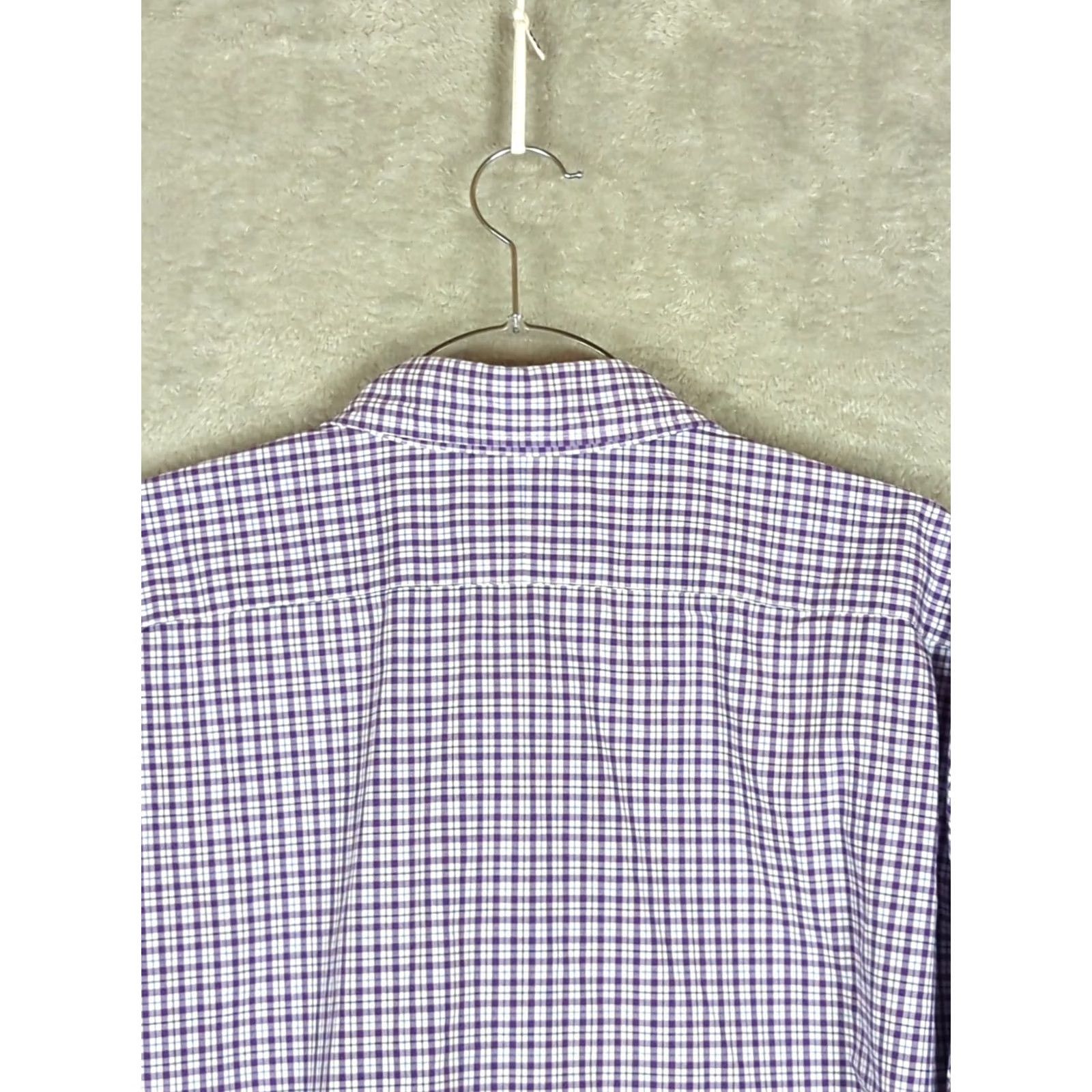 Polo Ralph Lauren Polo Ralph Lauren Purple Check Shirt mens 3XB Long Sleeve Button-Up Collared Lightweight Cotton Woven Big & Tall casual travel Size US XXL / EU 58 / 5 - 4 Thumbnail