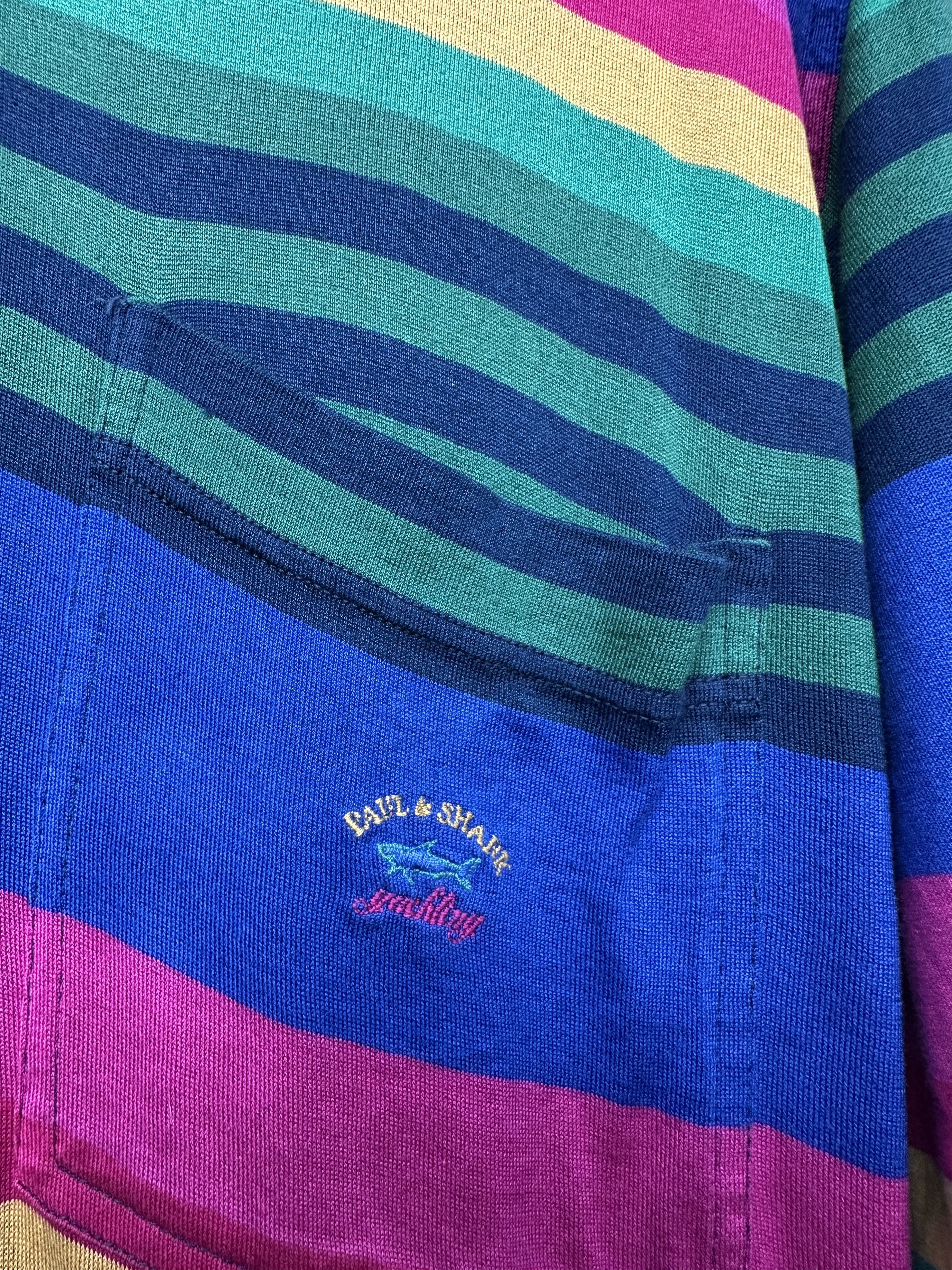 Paul & Shark Paul & Shark Vintage Mens Striped Polo Shirt Size US L / EU 52-54 / 3 - 3 Thumbnail