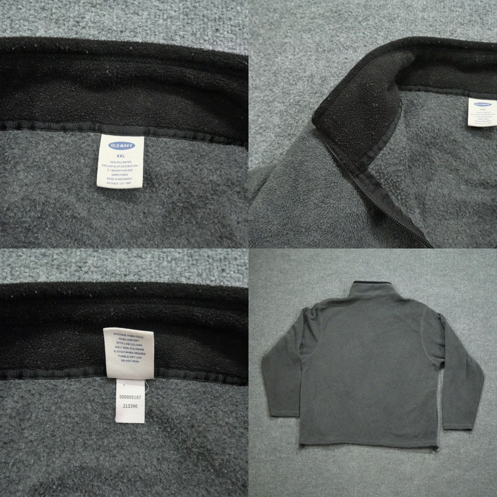 Old Navy VINTAGE Old Navy Sweatshirt 2XL Grey Quarter Zip Fleece Spell Out Y2K Mens Regular Long Sleeve Mock Neck Pullover 1/4 Zip Winter Logo Size US XXL / EU 58 / 5 - 8 Thumbnail