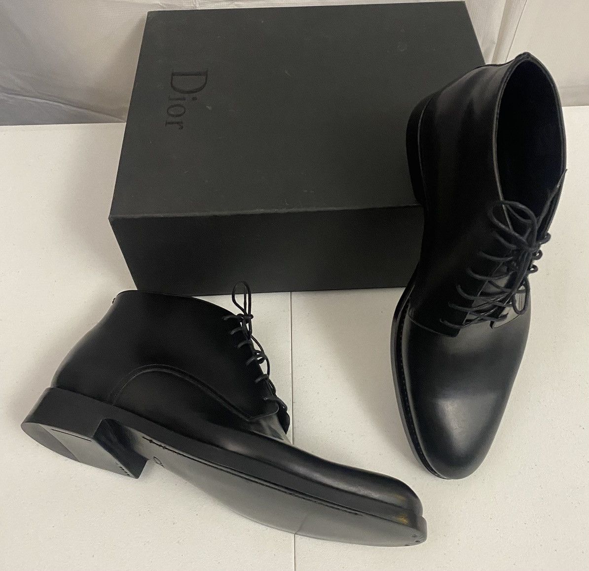 Dior Dior x Kris Van Assche Black Leather Lace Up Boots 11 NEW Size US 11 / EU 44 - 6 Thumbnail