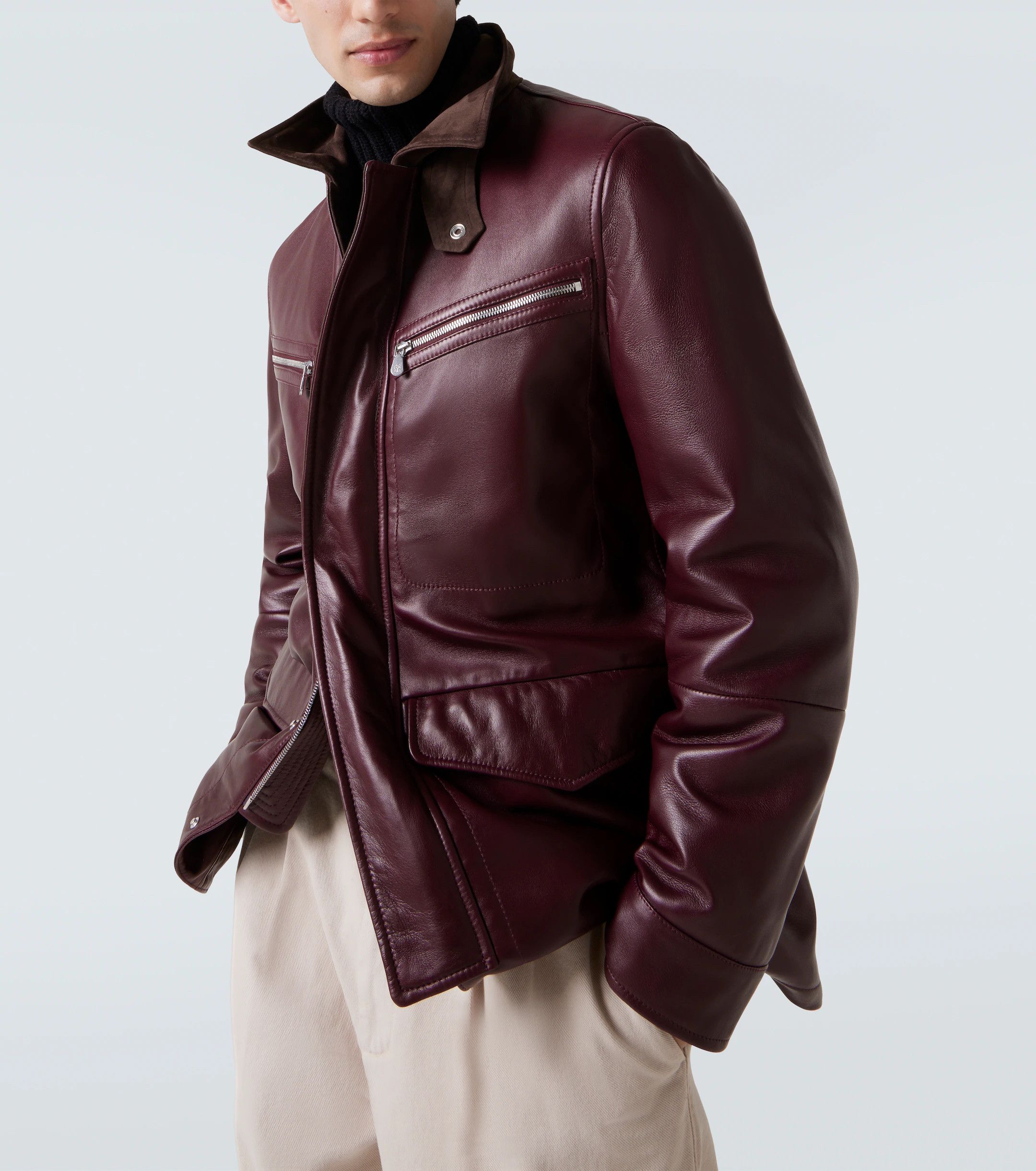 Brunello Cucinelli A Menswear Grail, Rare $13,500 Nappa Leather Jacket Size US XL / EU 56 / 4 - 6 Thumbnail