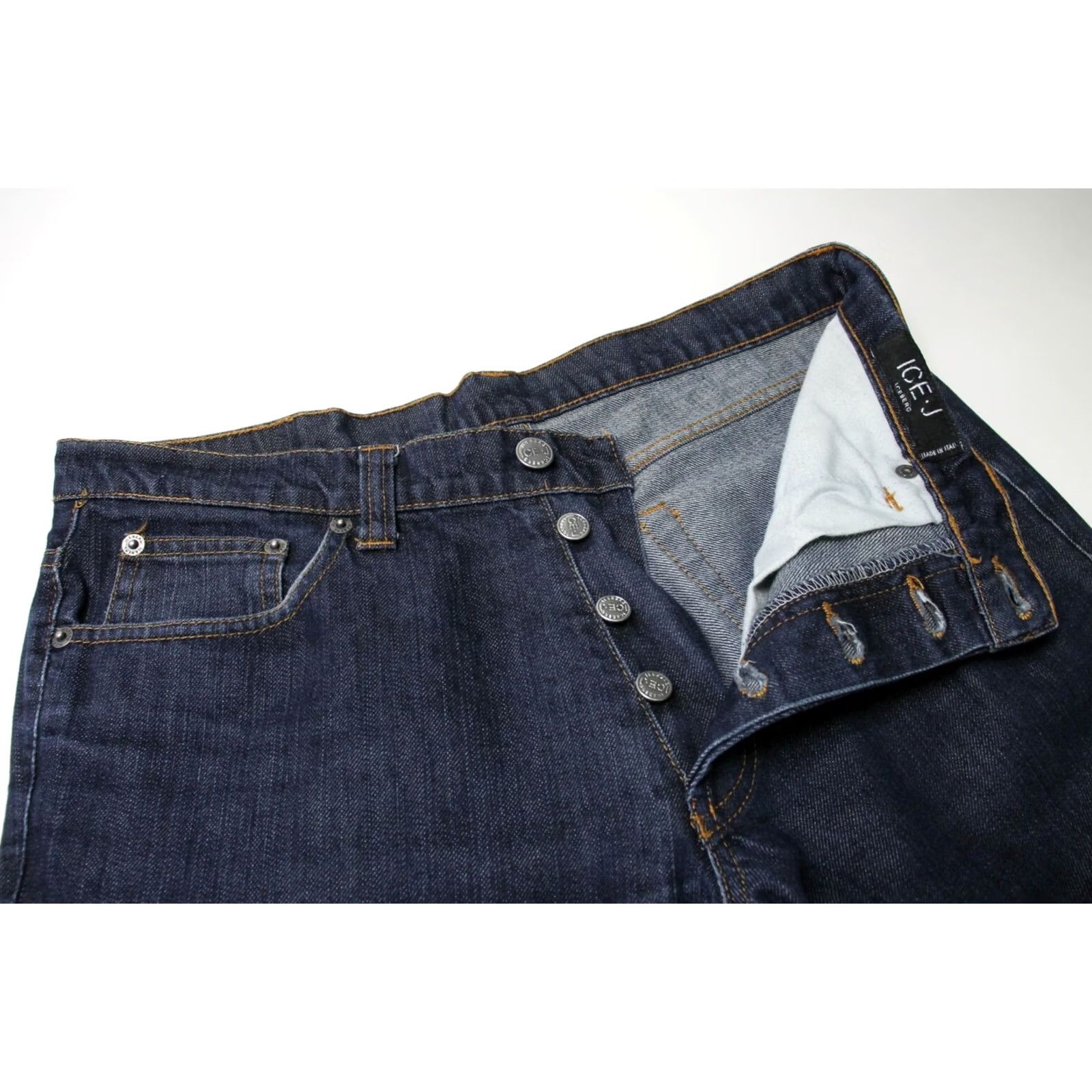Vintage ICEBERG Ice J Jeans Men's W32 Regular Fit Button Fly Blue Size US 32 / EU 48 - 4 Thumbnail