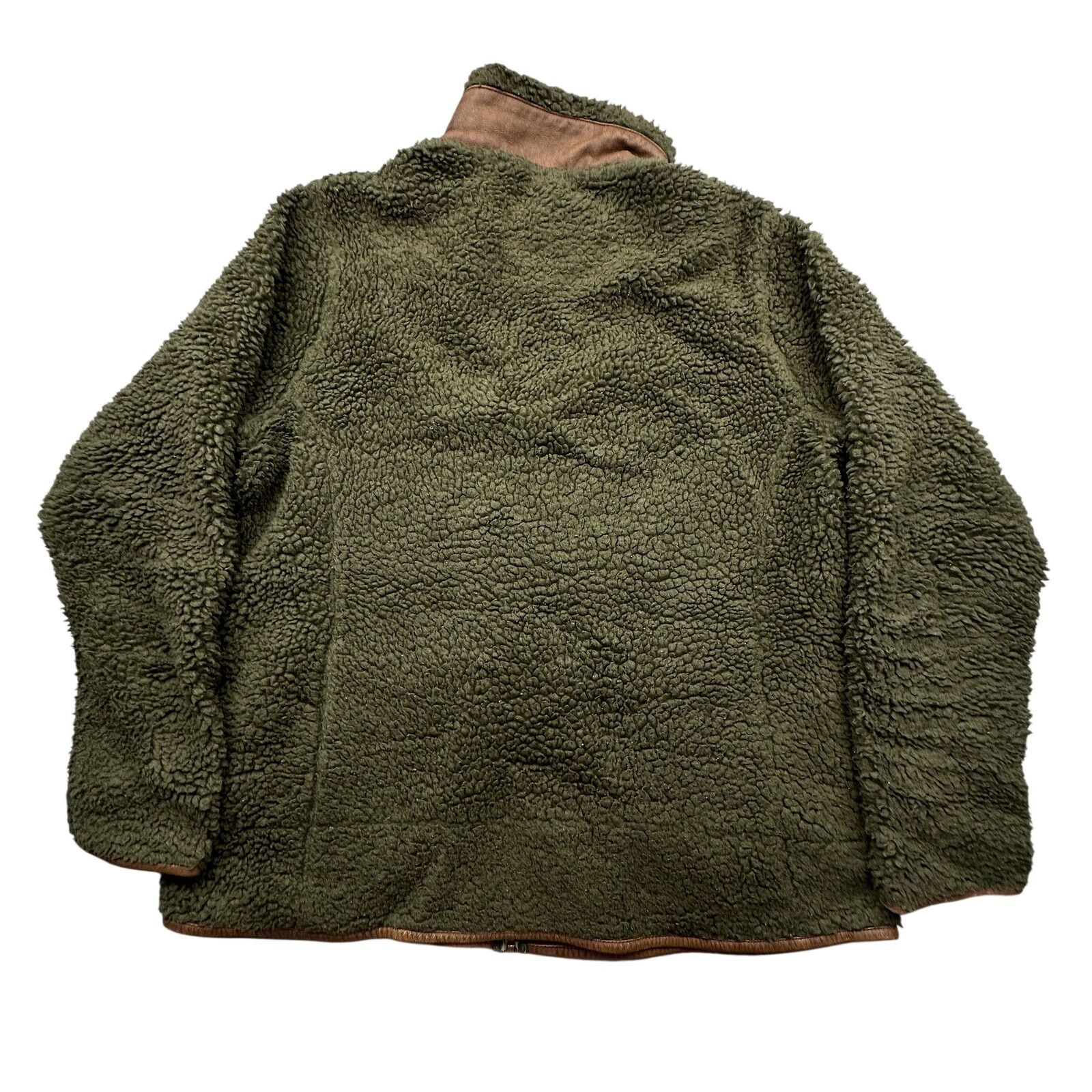Orvis Orvis Deep Pile Fleece Sherpa Leather Trim Jacket Womens L Size L / US 10 / IT 46 - 6 Thumbnail