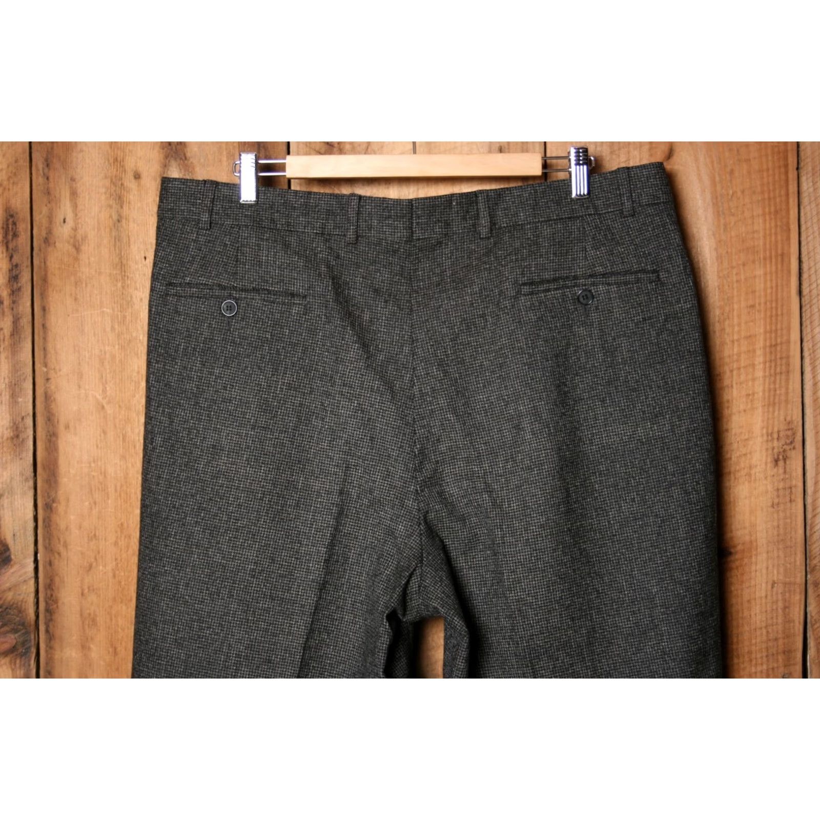 Vintage VINTAGE BALLIN Dress Pants Houndstooth Wool Pleated 100% Black Gray Sz. 40 Mens Size US 40 / EU 56 - 6 Thumbnail