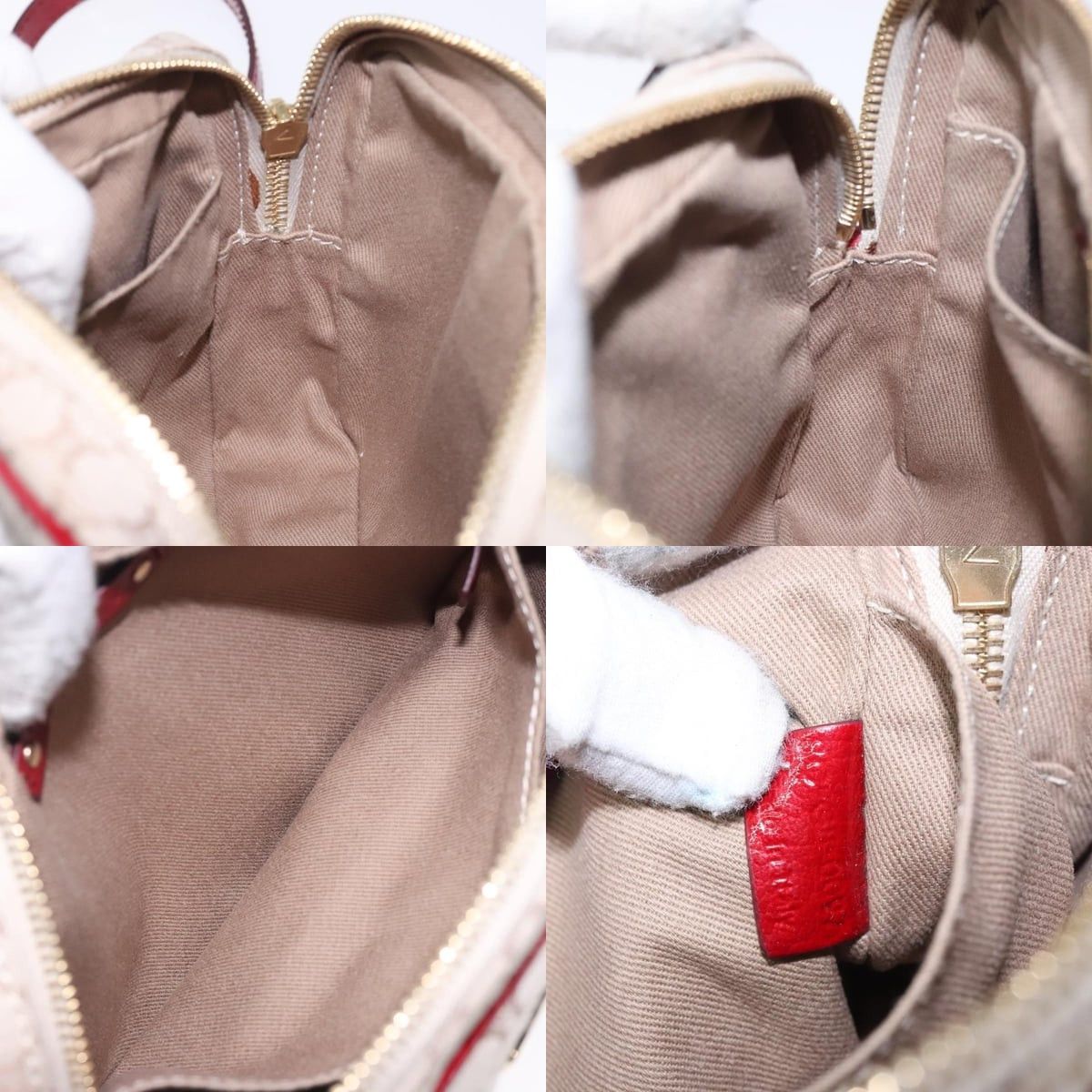 Celine CELINE Macadam Canvas Shoulder Bag Beige Gold Size ONE SIZE - 12 Thumbnail