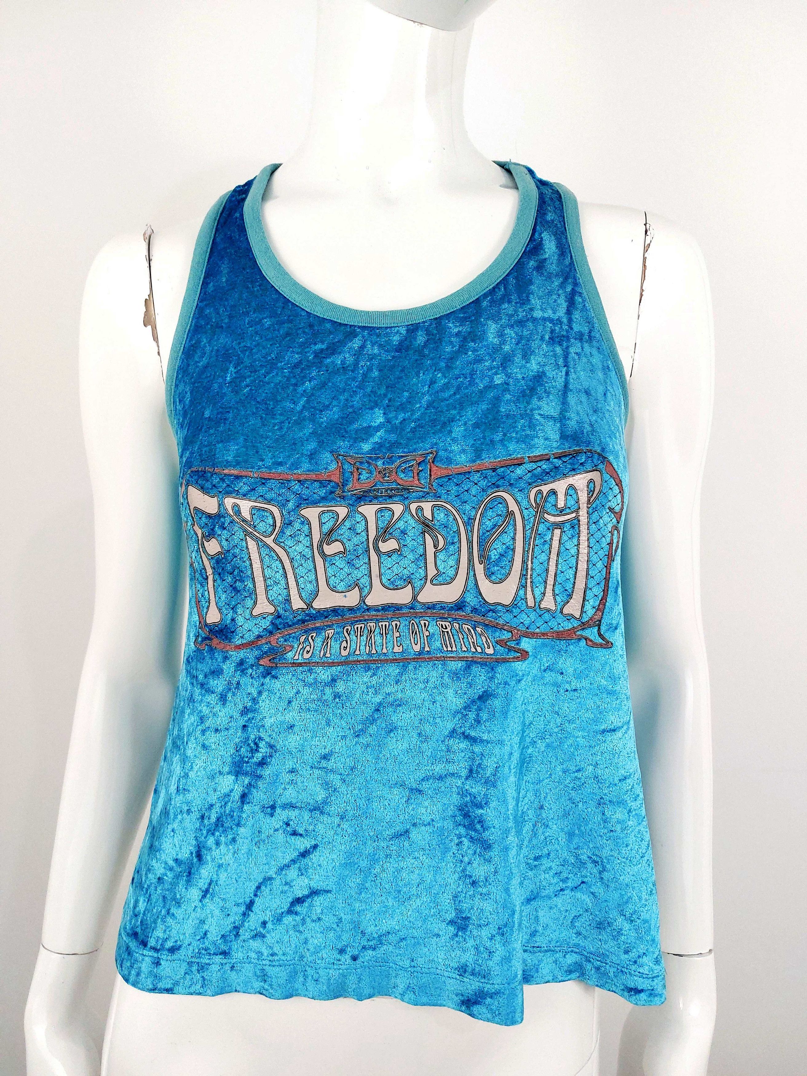 Dolce & Gabbana Dolce & Gabbana Freedom Velvet Gossip Girl Tank Top Size XL / US 12-14 / IT 48-50 - 4 Thumbnail