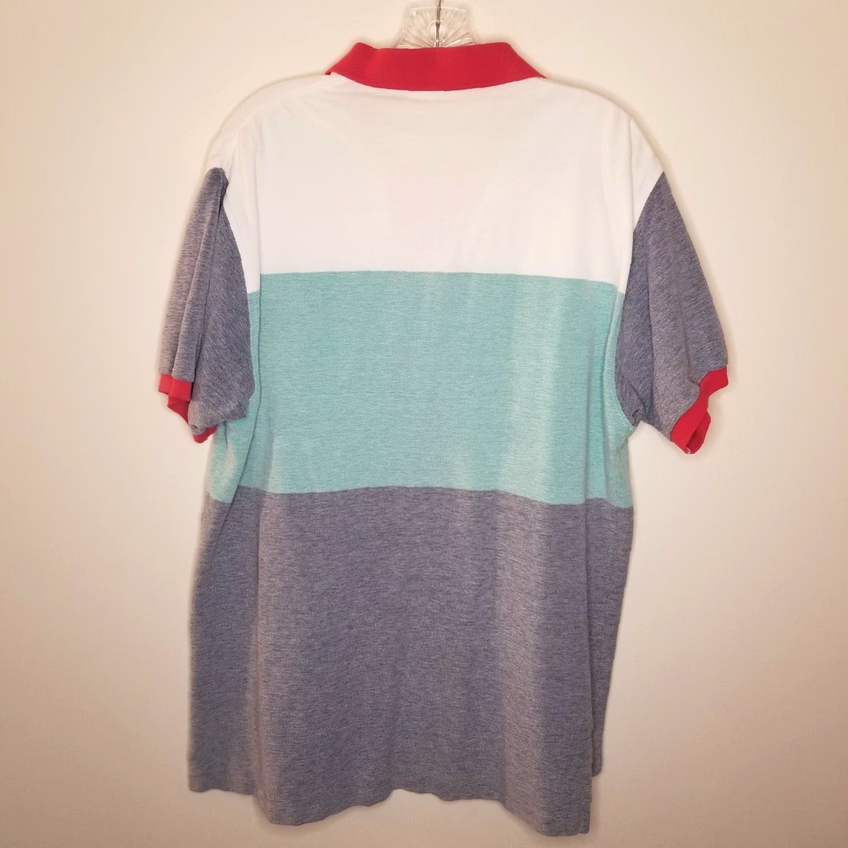 Vintage Norsport Polo Men XL 100% Cotton Blue Green White Mens Size US XL / EU 56 / 4 - 4 Thumbnail