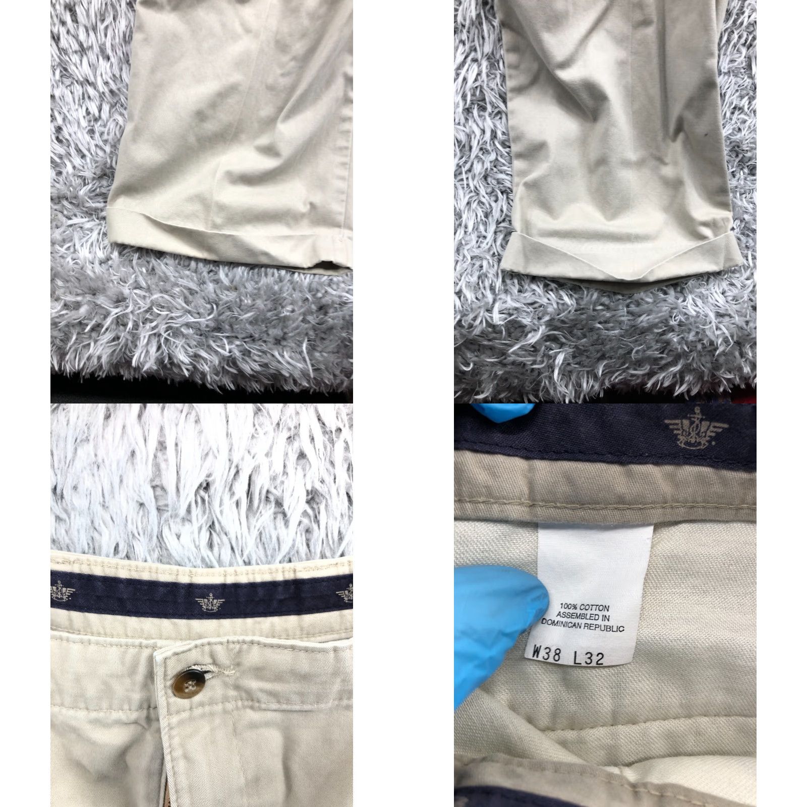 Dockers DOCKERS Pants Chino Slim Straight 38x32 Beige Mens Regular 5-Pocket Flat Front Button Zip Knit Polyester Blend Comfortable Logo Vintage No Size US 38 / EU 54 - 8 Thumbnail