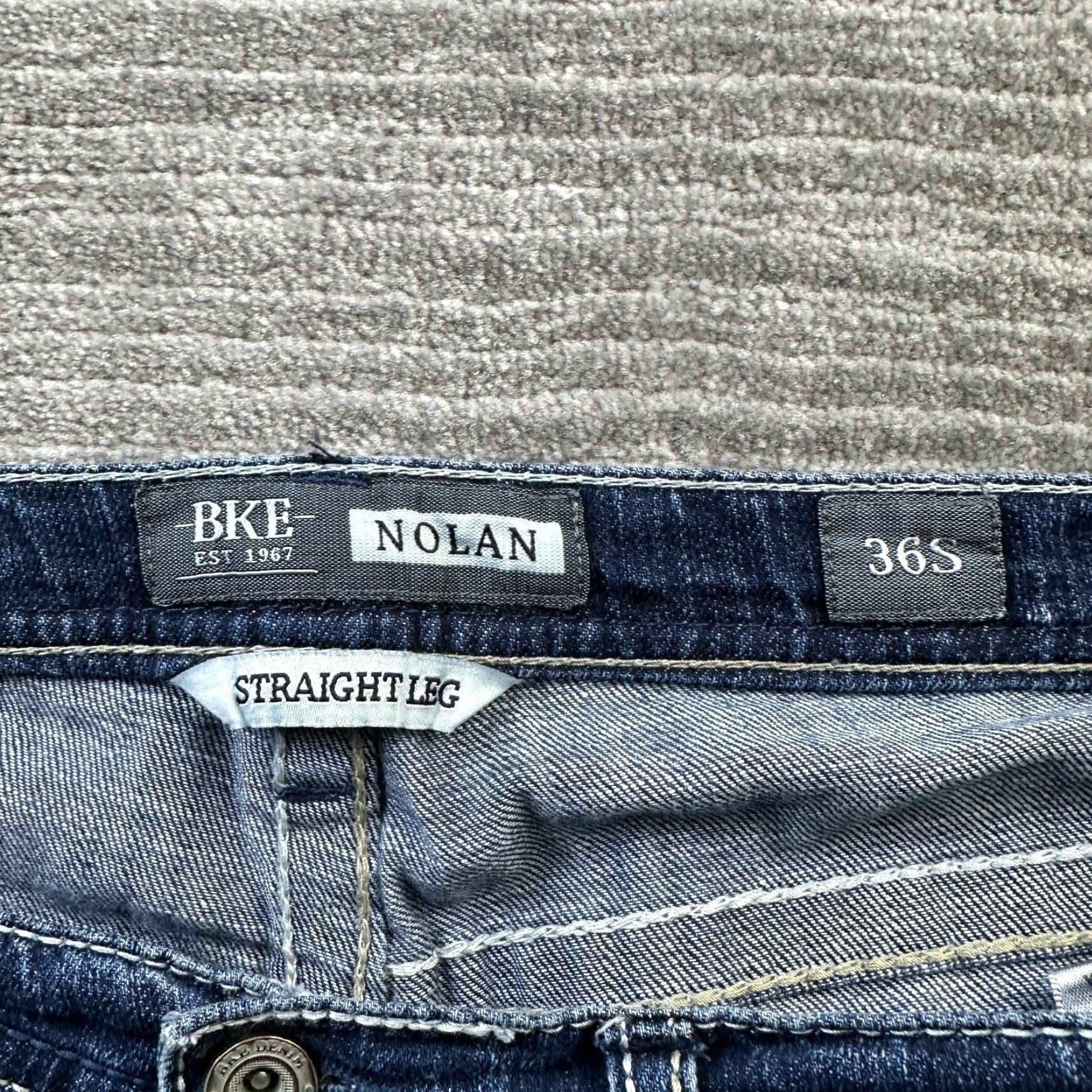 Vintage BKE Jeans Mens 36 Nolan Blue Denim Pants Cowboy Rodeo Straight 5-Pocket Regular Fit Jeans Buckle BKE Brand Mens Size US 36 / EU 52 - 6 Thumbnail