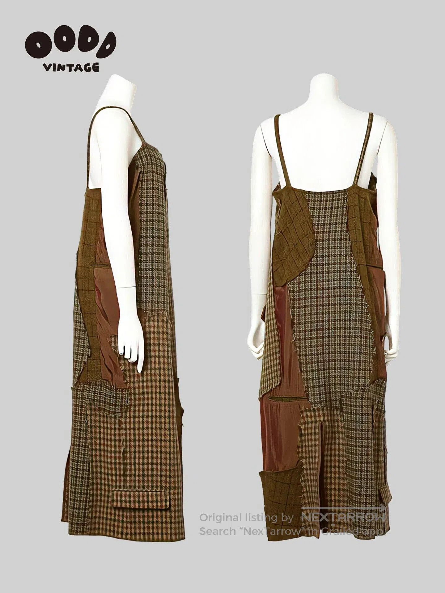 Junya Watanabe Vintage Wool Patchwork Dress by Junya Watanabe. Size S / US 4 / IT 40 - 2 Thumbnail
