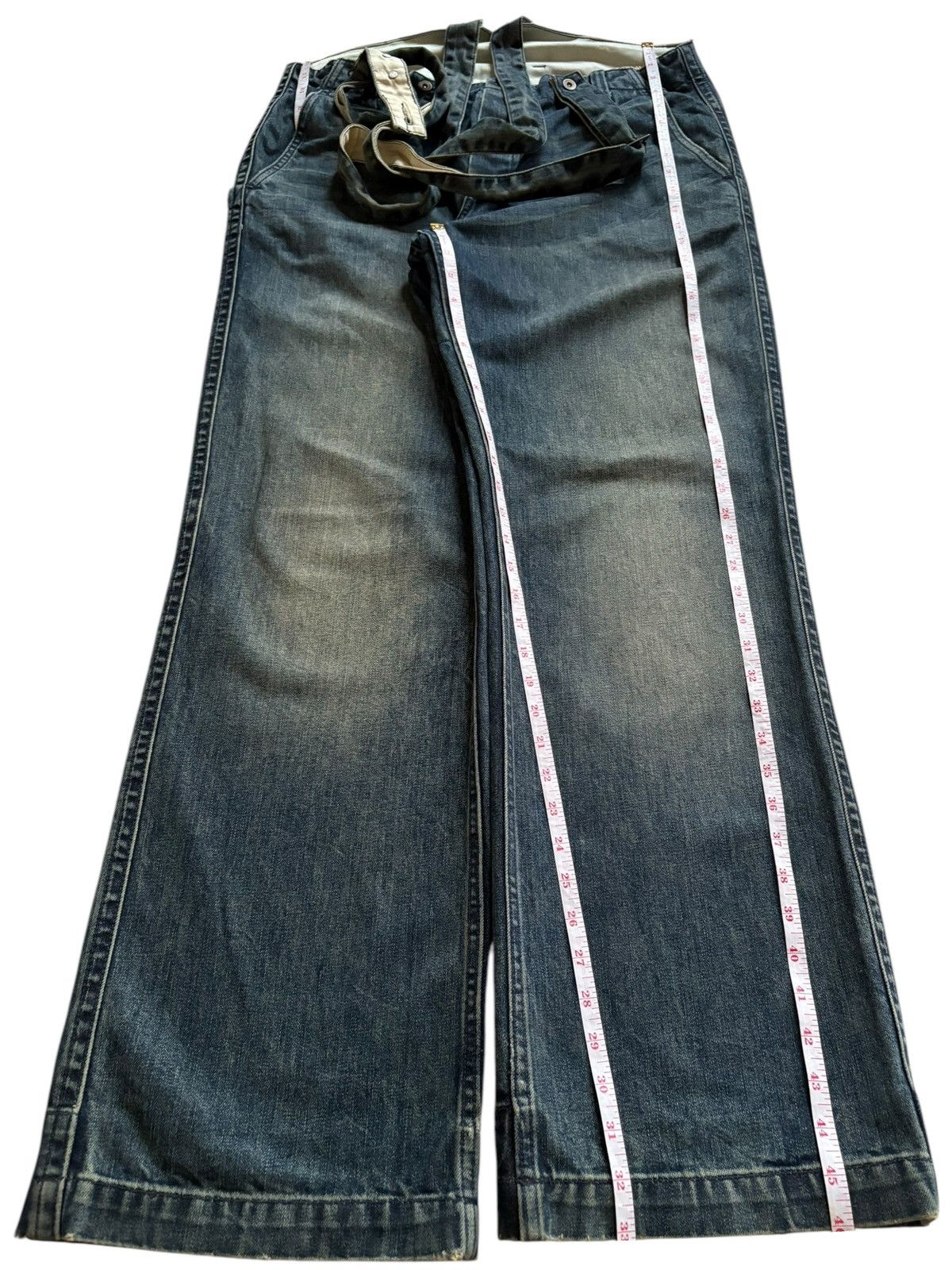 Gap Vintage Gap Mud Wash Suspenders Style Loose Baggy Jeans Size US 38 / EU 54 - 14 Thumbnail