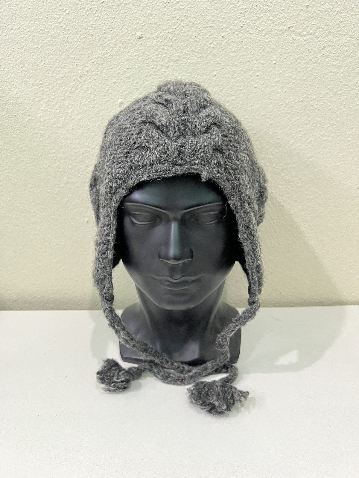 Japanese Brand Japanese Brand Knitted Earflap Beanie Hats Size ONE SIZE - 2 Thumbnail