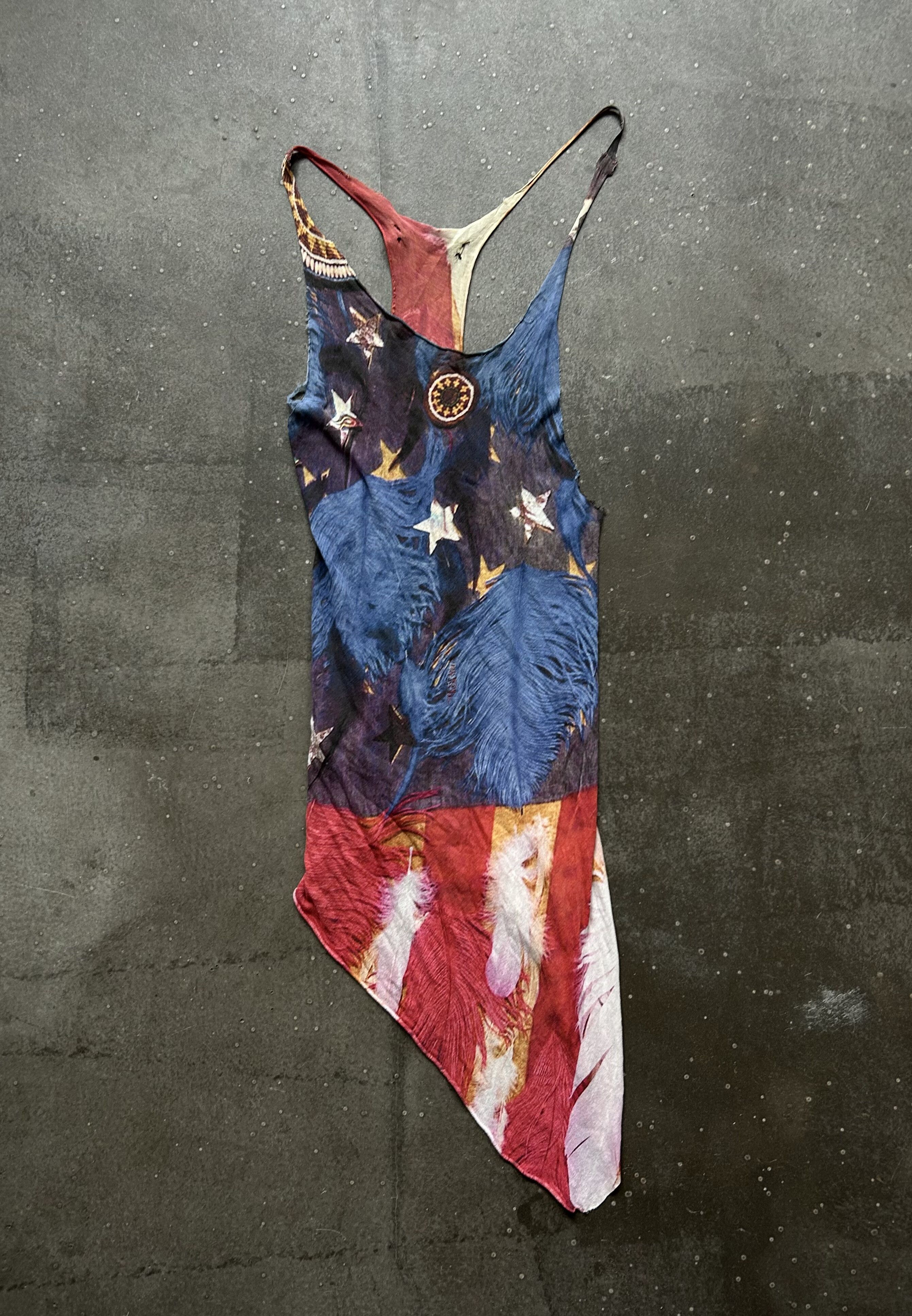 If Six Was Nine Unique American Flag Asymmetrical Dress Size M / US 6-8 / IT 42-44 - 1 Thumbnail