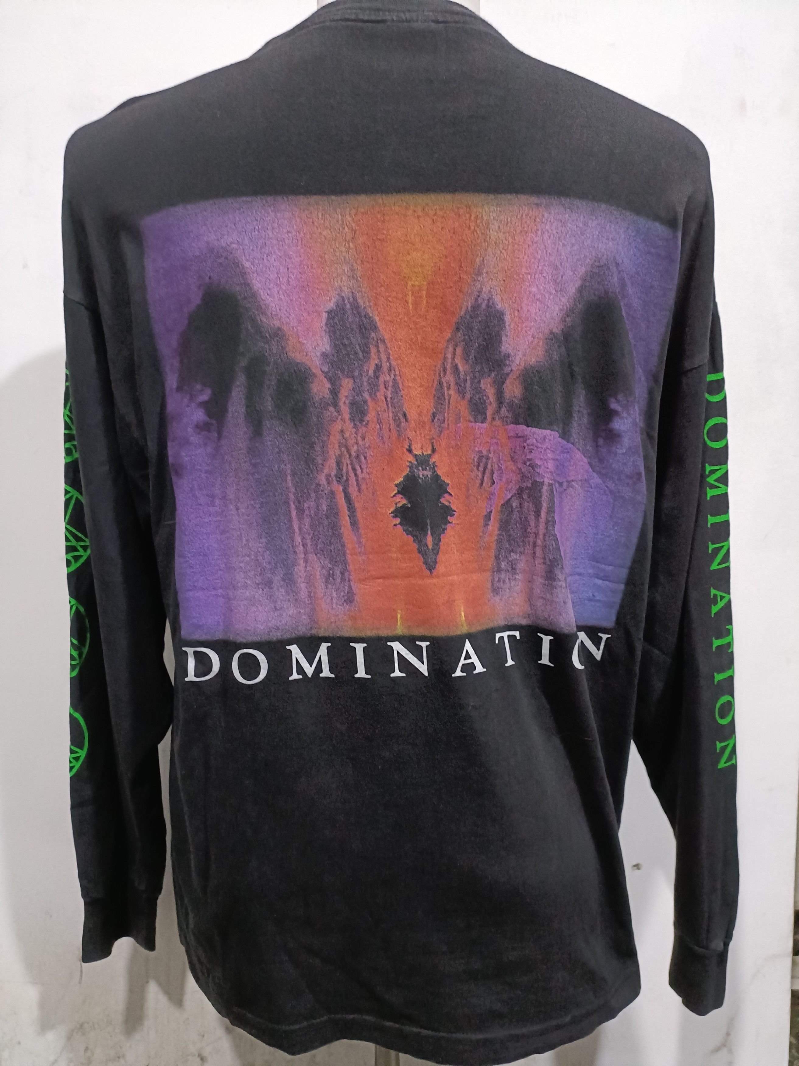 Vintage MORBID ANGEL "Domination" Vintage 1995 Long Sleeve T Shirt Size US L / EU 52-54 / 3 - 4 Thumbnail