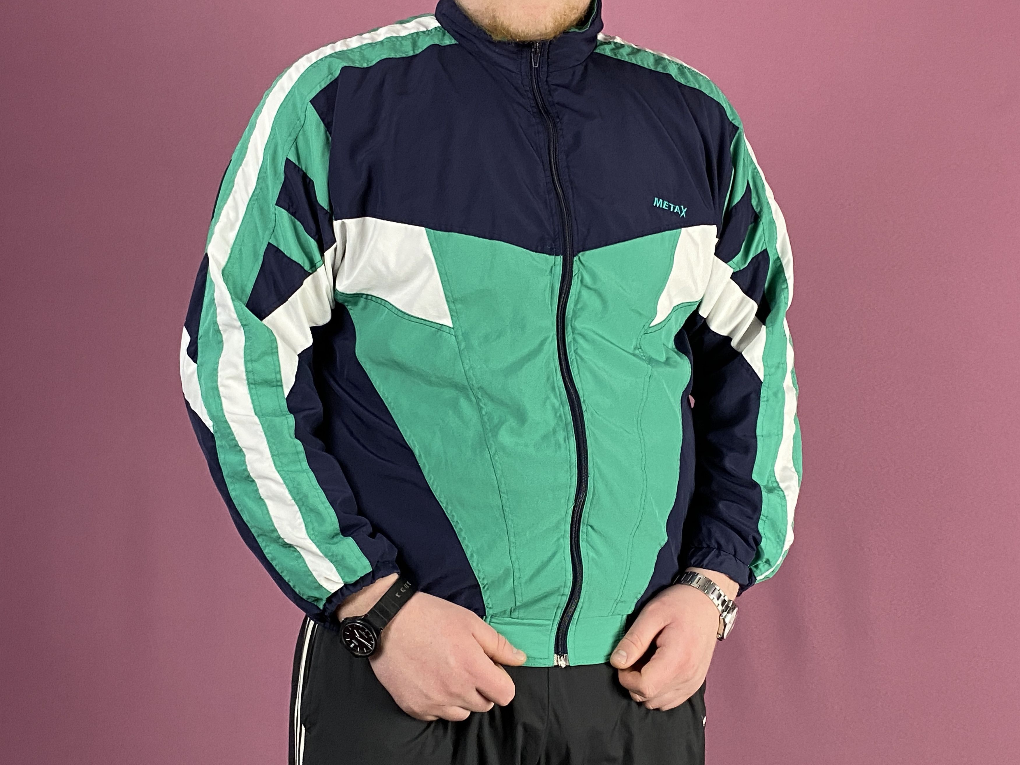 Vintage 90s MetaX Vintage Men's Windbrteaker Jacket - Szie XL Size US XL / EU 56 / 4 - 4 Thumbnail