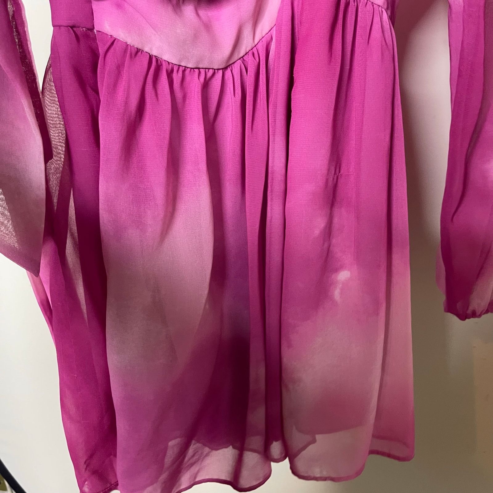Other TOCCIN X RTR Pink Tie Dye Lightweight open back Romper sz 10 Size 32" / US 10 / IT 46 - 6 Thumbnail