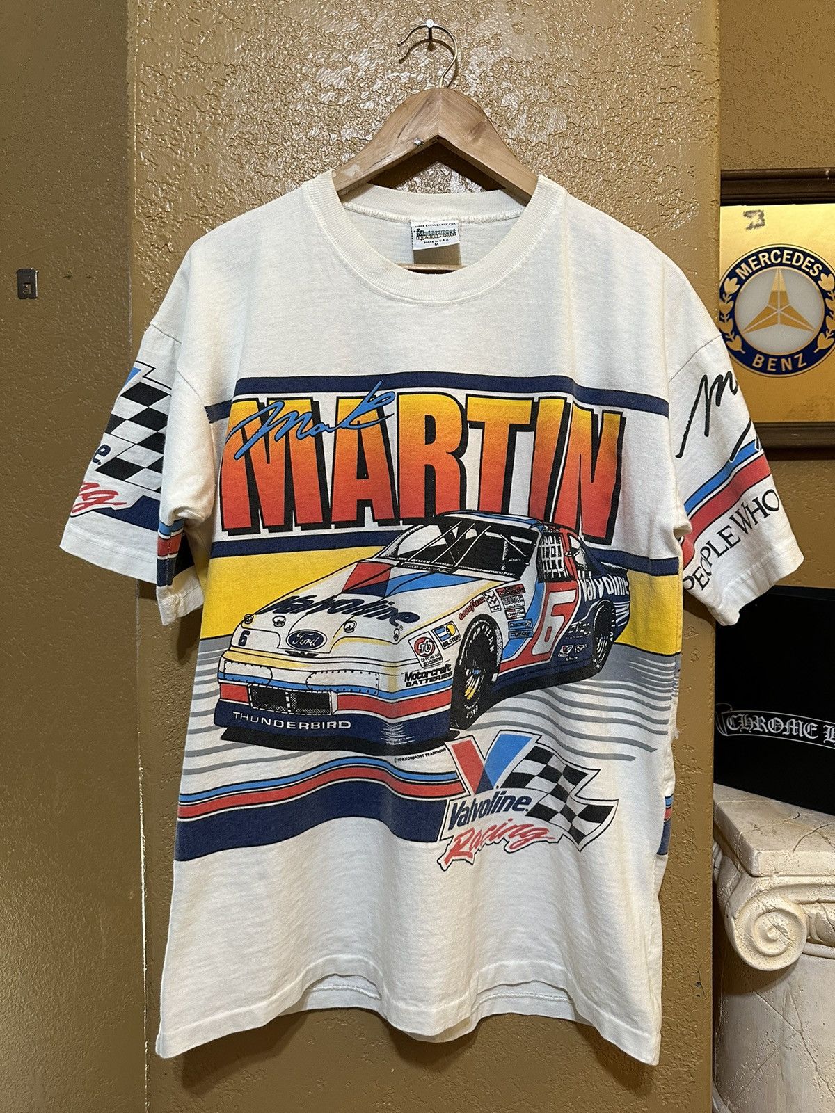 NASCAR × Vintage Vintage 1993 NASCAR Mark Martin Valvoline All Over Print Tee Size US M / EU 48-50 / 2 - 1 Thumbnail