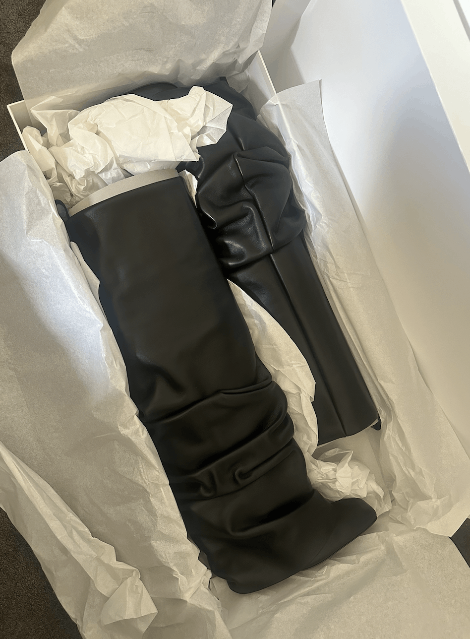 The Attico Rea Leather Tube Boots Size US 7.5 / IT 37.5 - 2 Thumbnail
