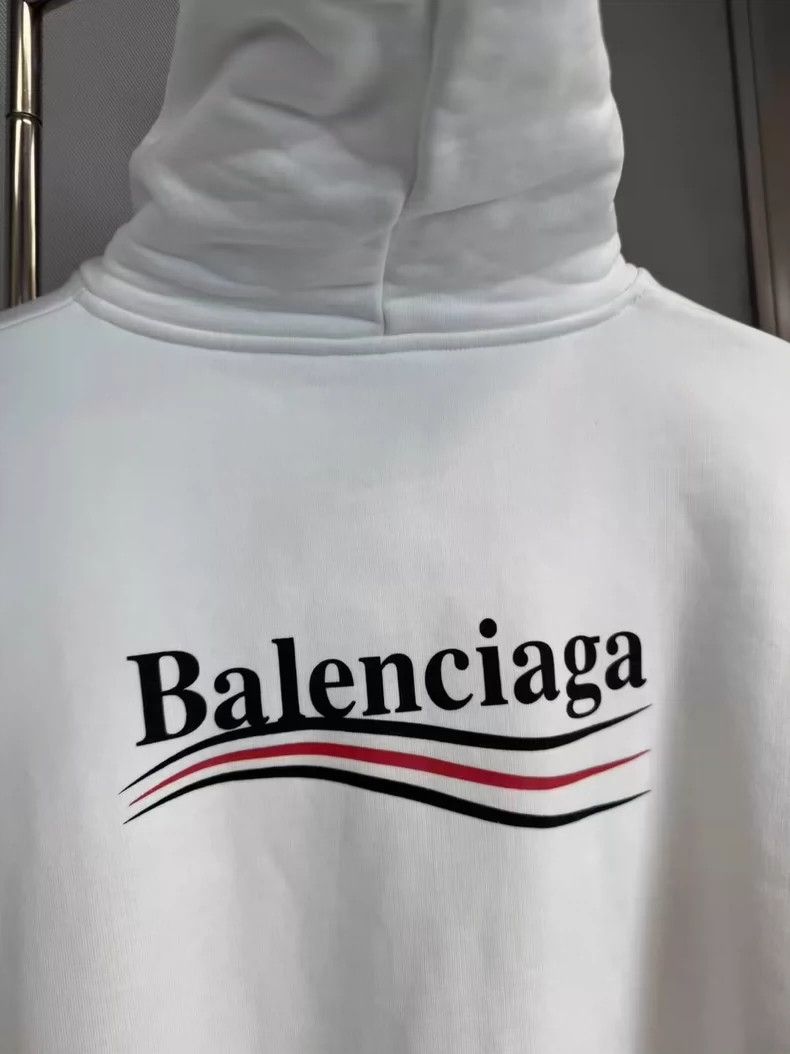 Balenciaga Balenciaga White Waves Cola logo Hoodie 2501-Nextarrow Size US S / EU 44-46 / 1 - 2 Thumbnail