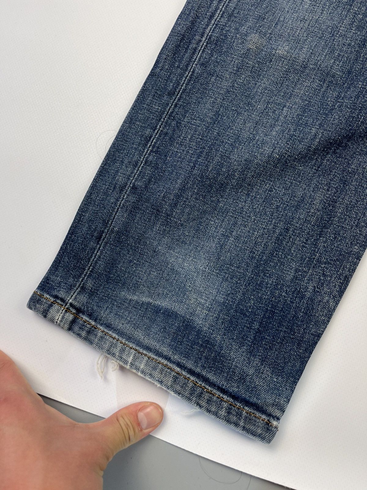 DC × Japanese Brand 00s Vintage DC Big Logo Denim Faded Distressed Jeans Y2K Size US 32 / EU 48 - 20 Thumbnail